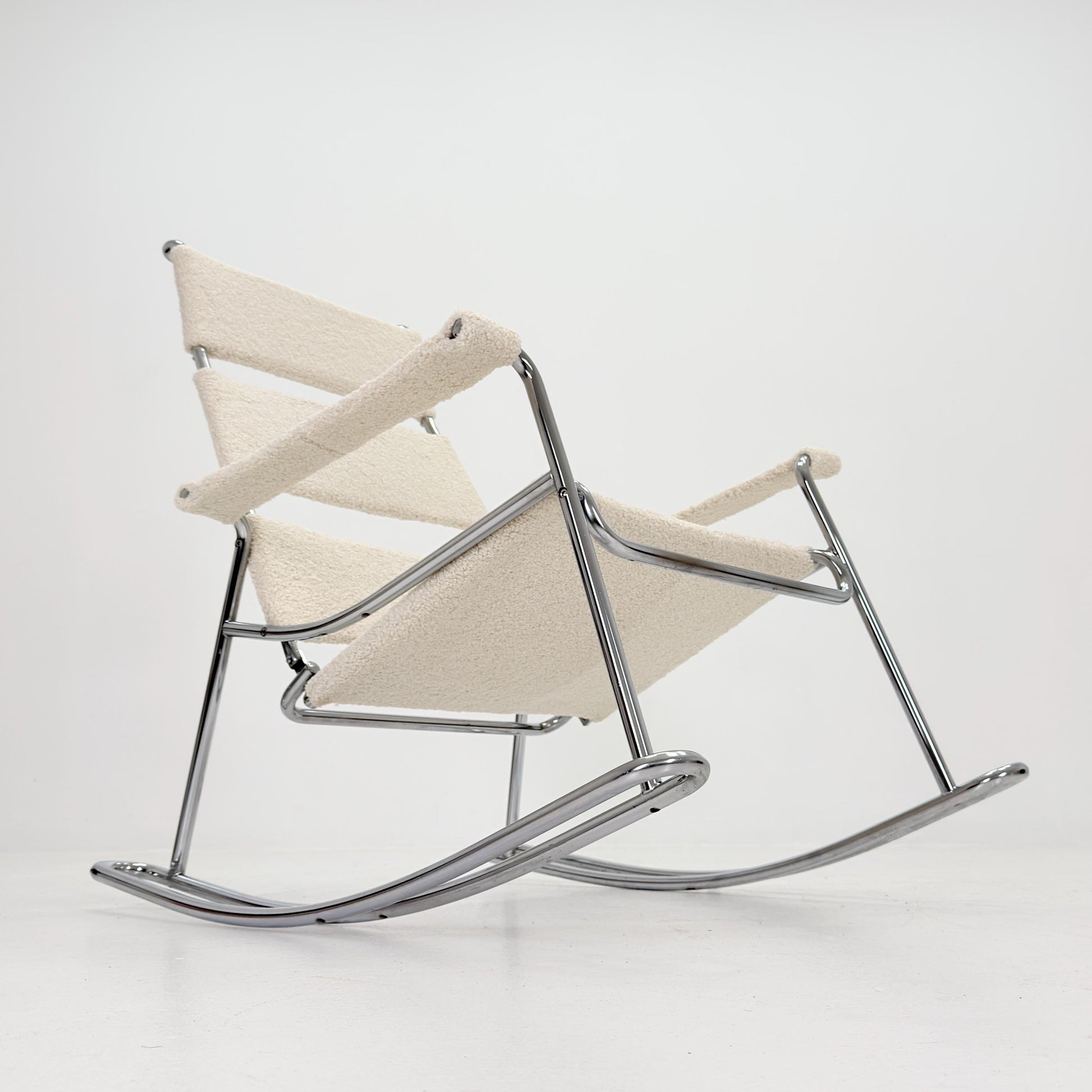 Mid-Century Modern Wassily-Style Rocking Chair, Italy 1980s