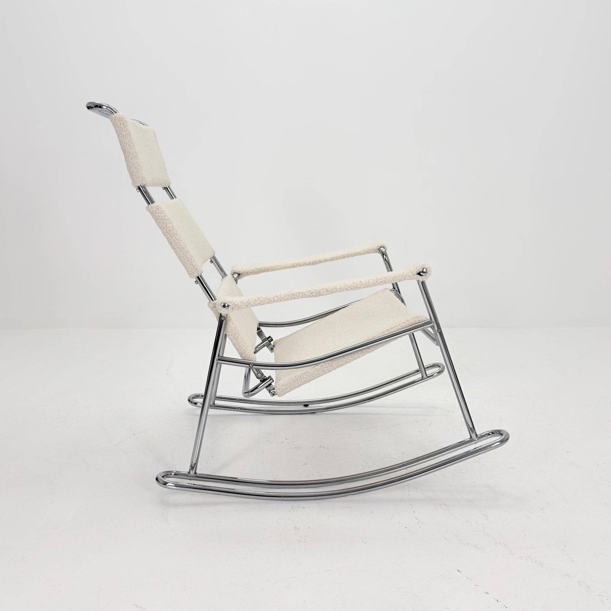 Mid-Century Modern Wassily-Style Rocking Chair, Italy 1980s