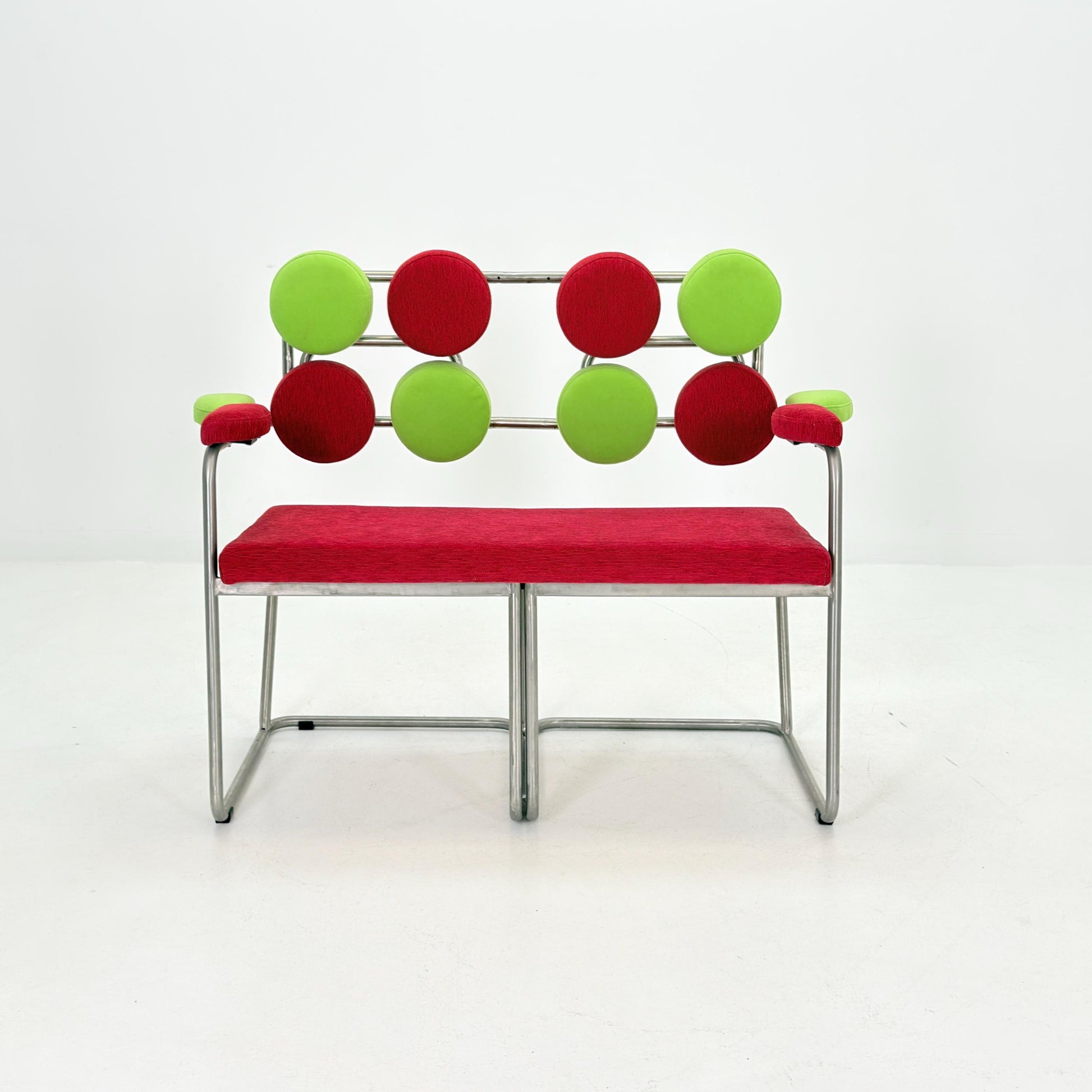 Rare Mid Century Bauhaus Marshmallow Bench Sofa, Germany 1980s