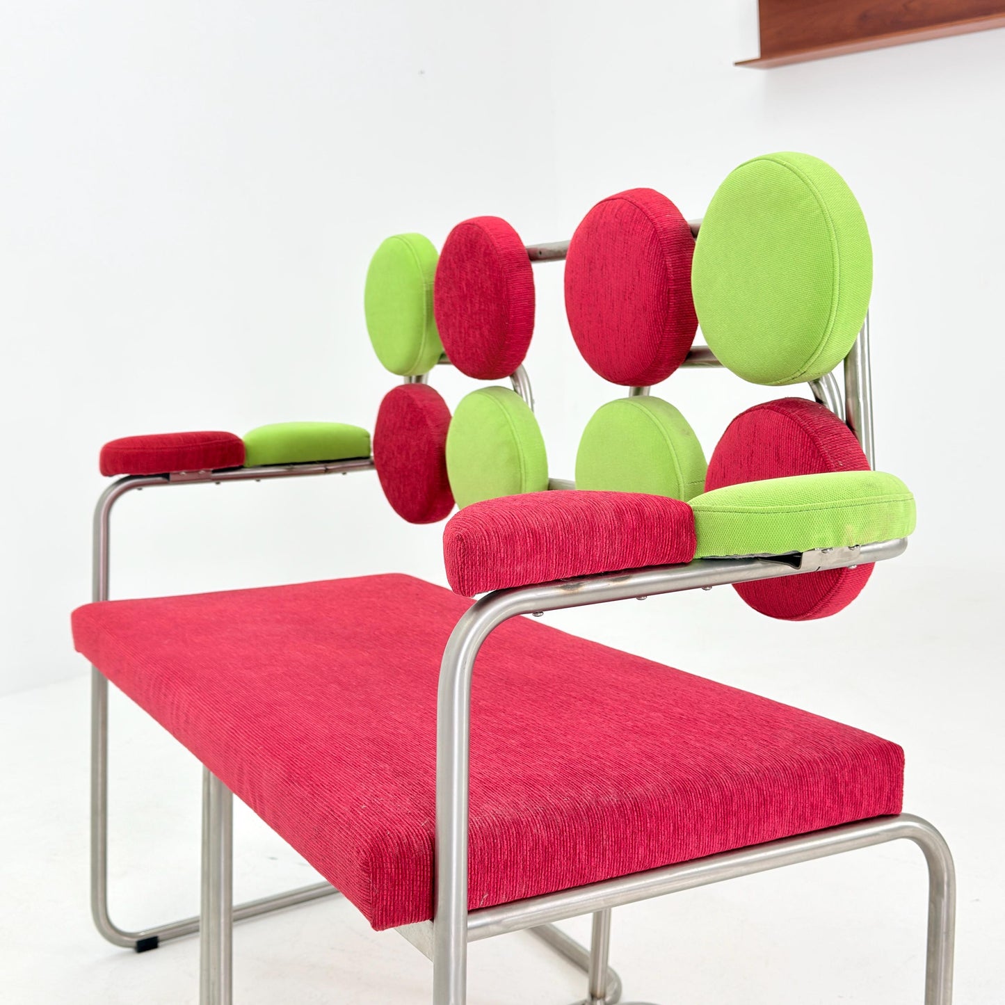 Rare Mid Century Bauhaus Marshmallow Bench Sofa, Germany 1980s