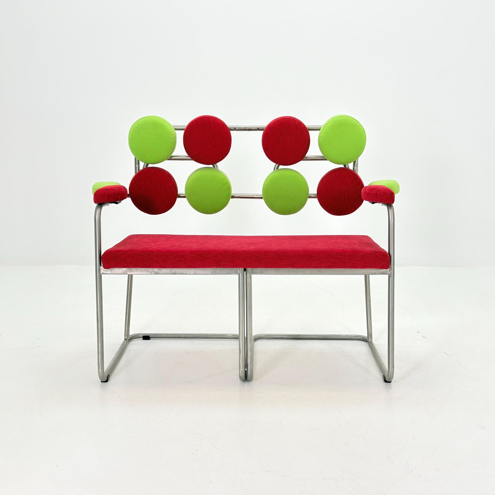 Rare Mid Century Bauhaus Marshmallow Bench Sofa, Germany 1980s