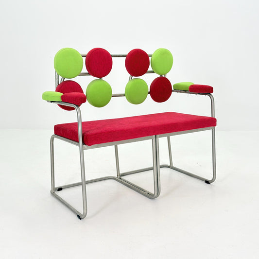 Rare Mid Century Bauhaus Marshmallow Bench Sofa, Germany 1980s