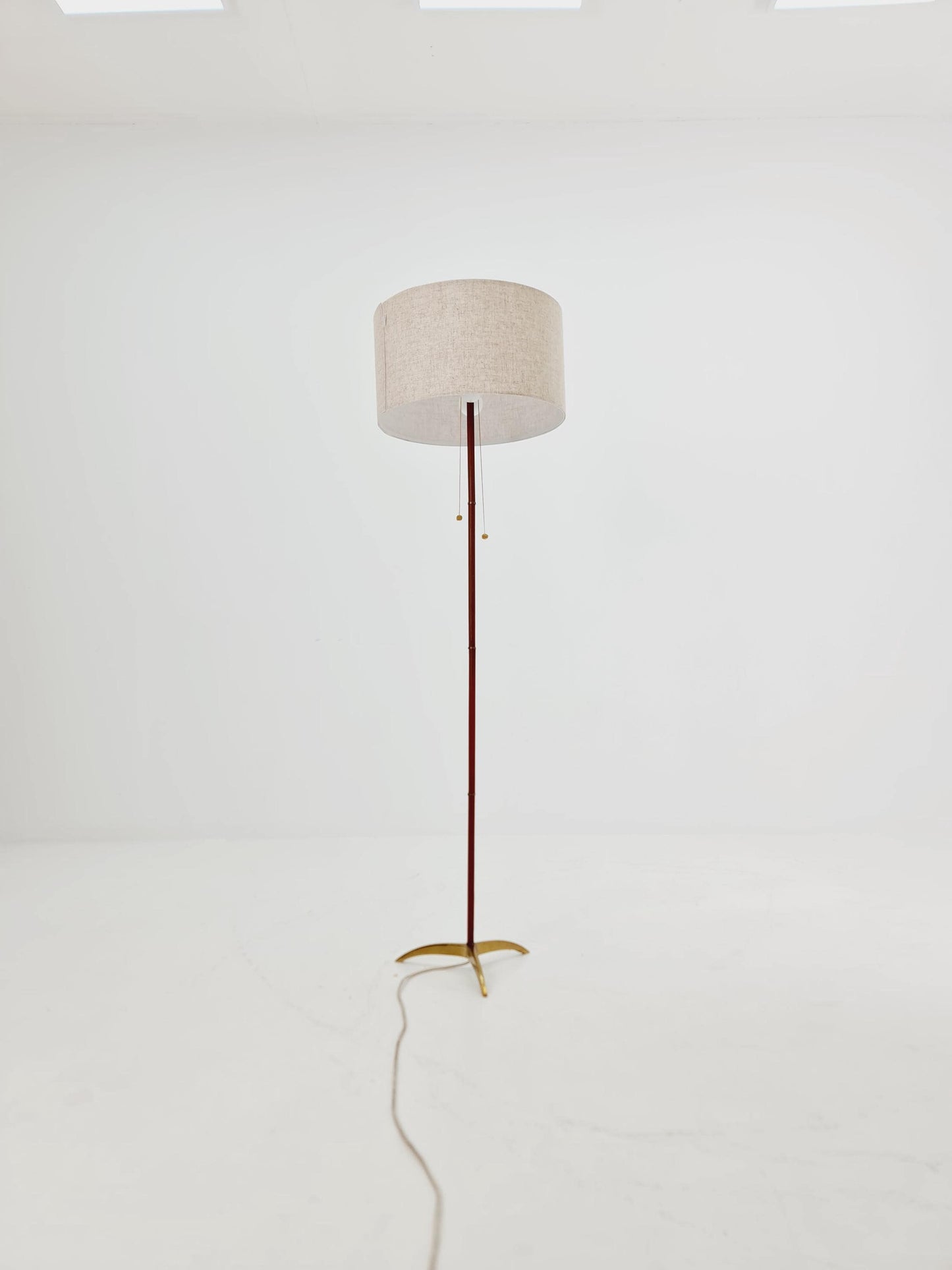 Rare Tripod Mid century German floor lamp Brass 1960s