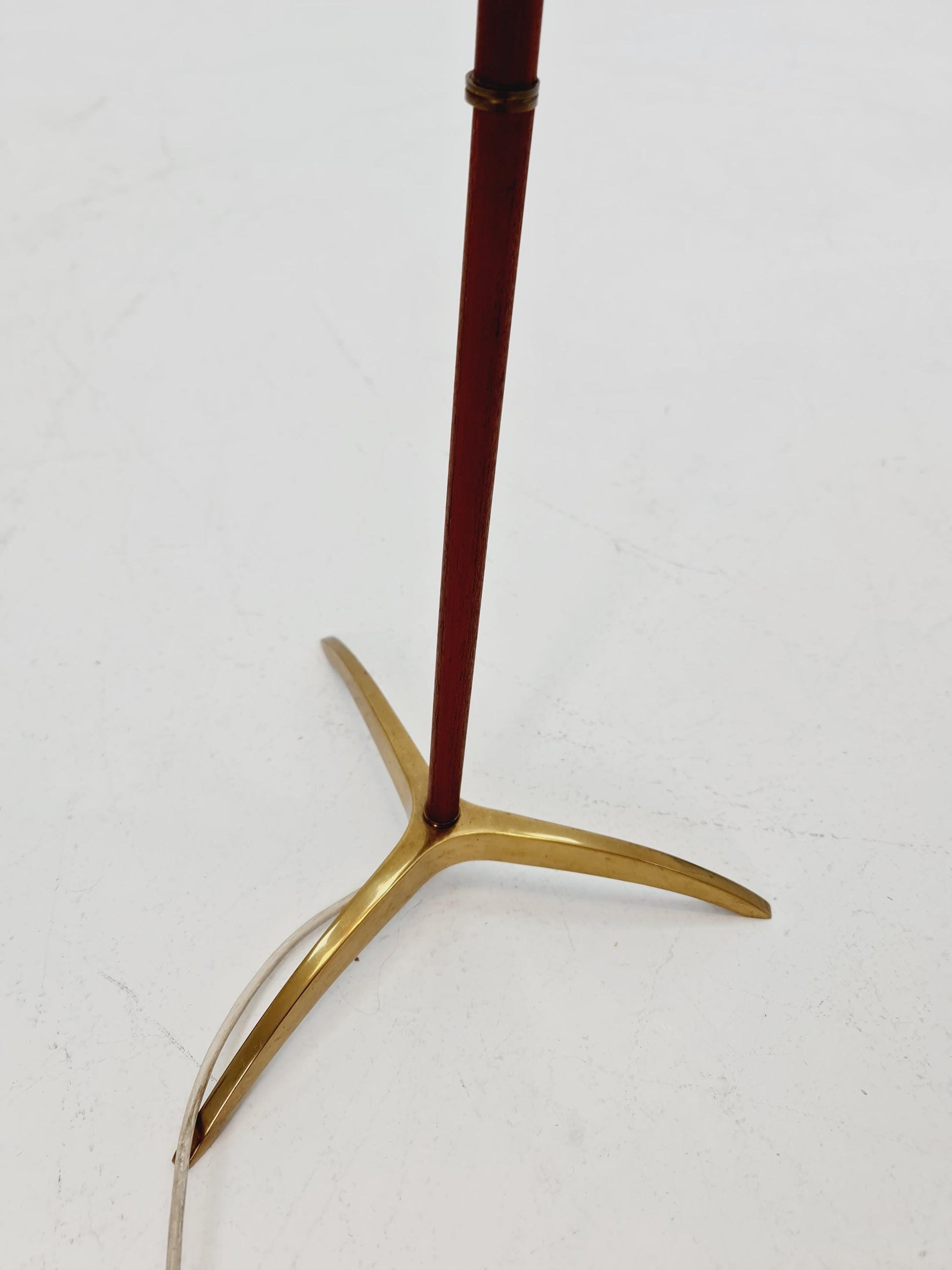 Rare Tripod Mid century German floor lamp Brass 1960s