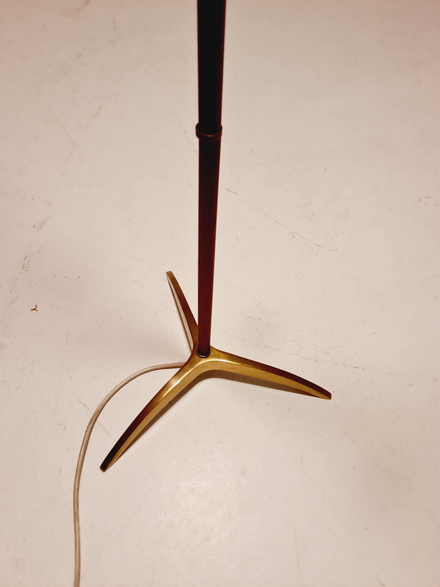 Rare Tripod Mid century German floor lamp Brass 1960s