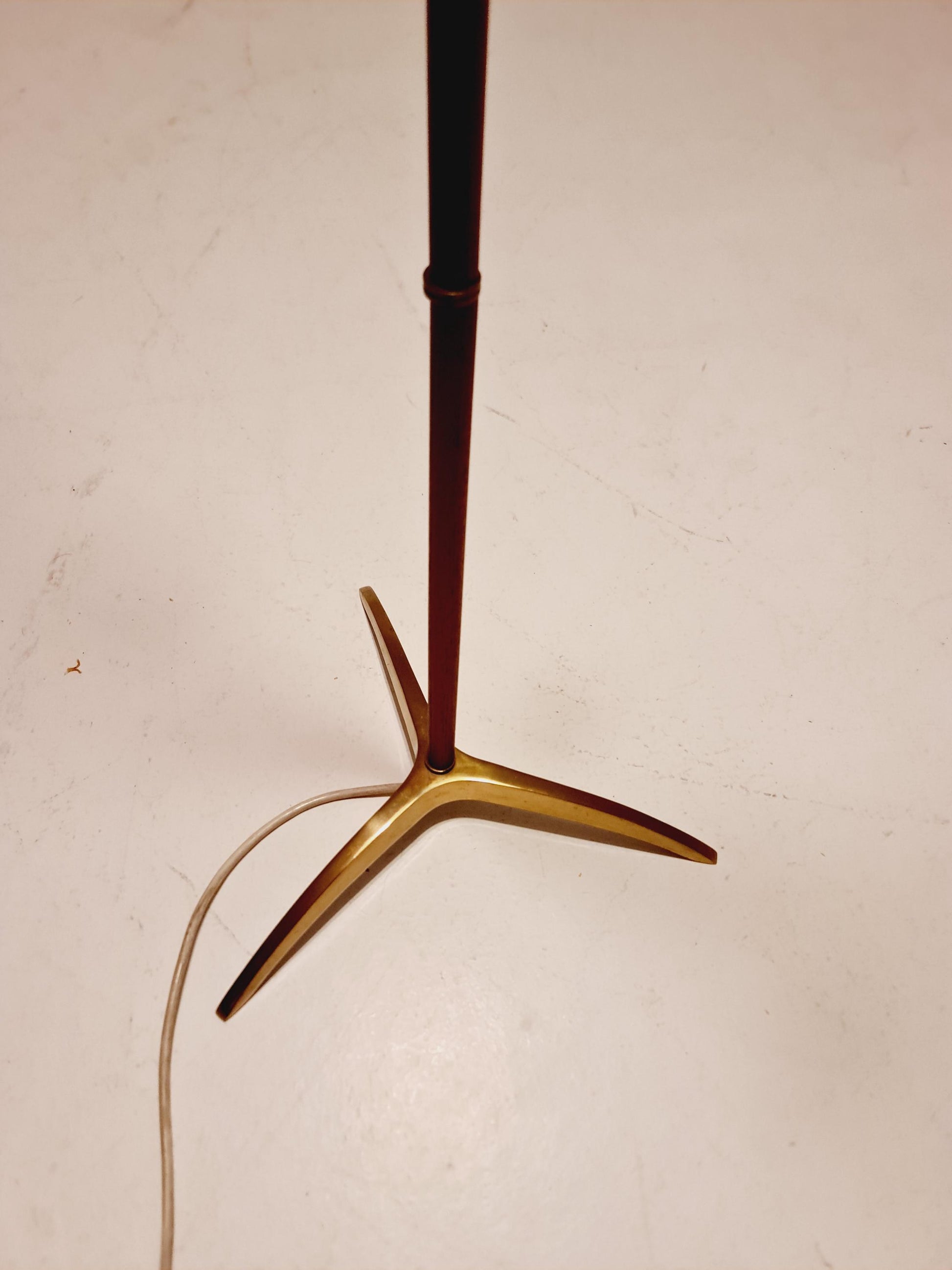 Rare Tripod Mid century German floor lamp Brass 1960s
