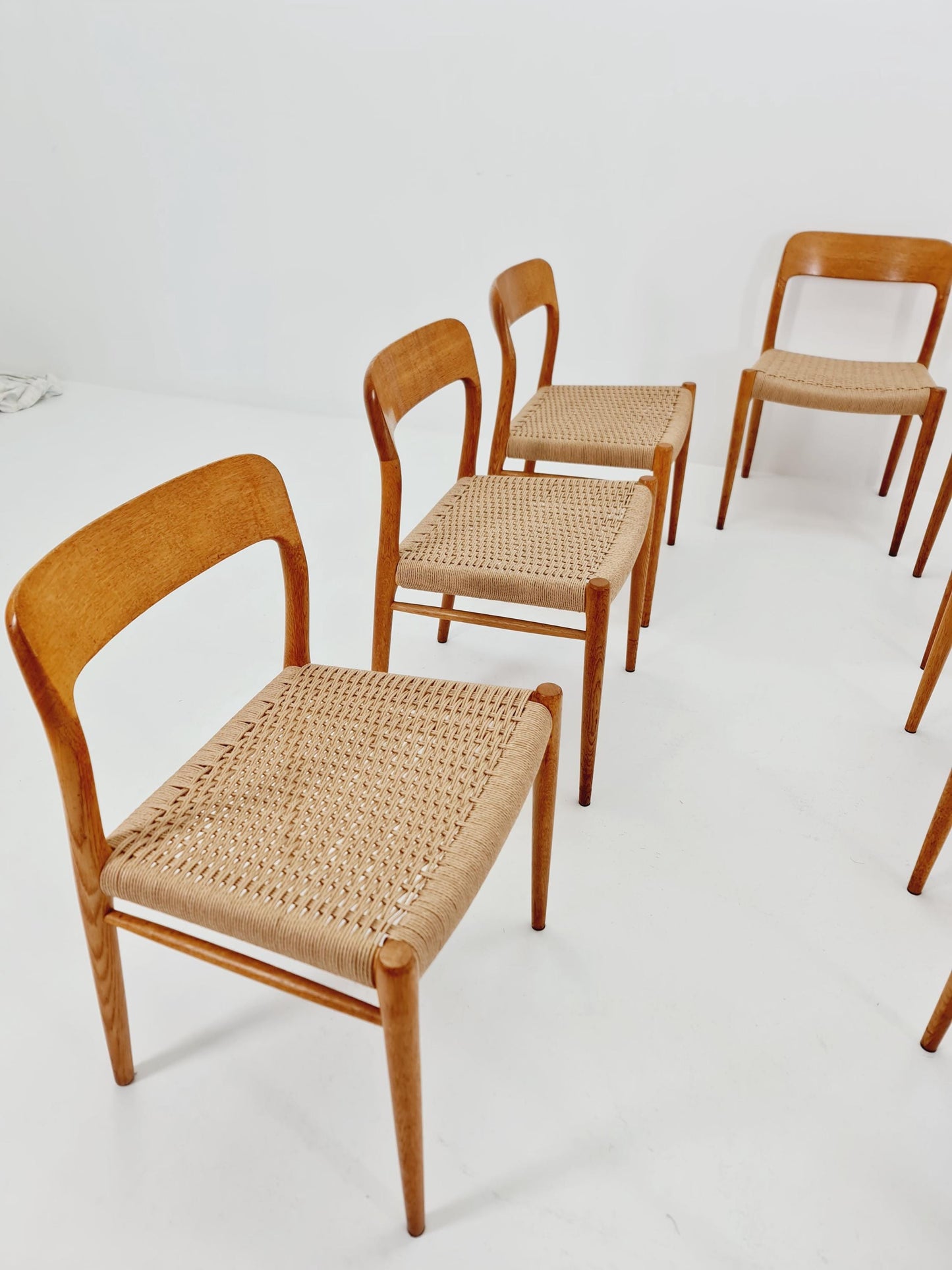 1 of 7 MidCentury Danish Oak Dining Chairs Niels O.Moller, 1960s,