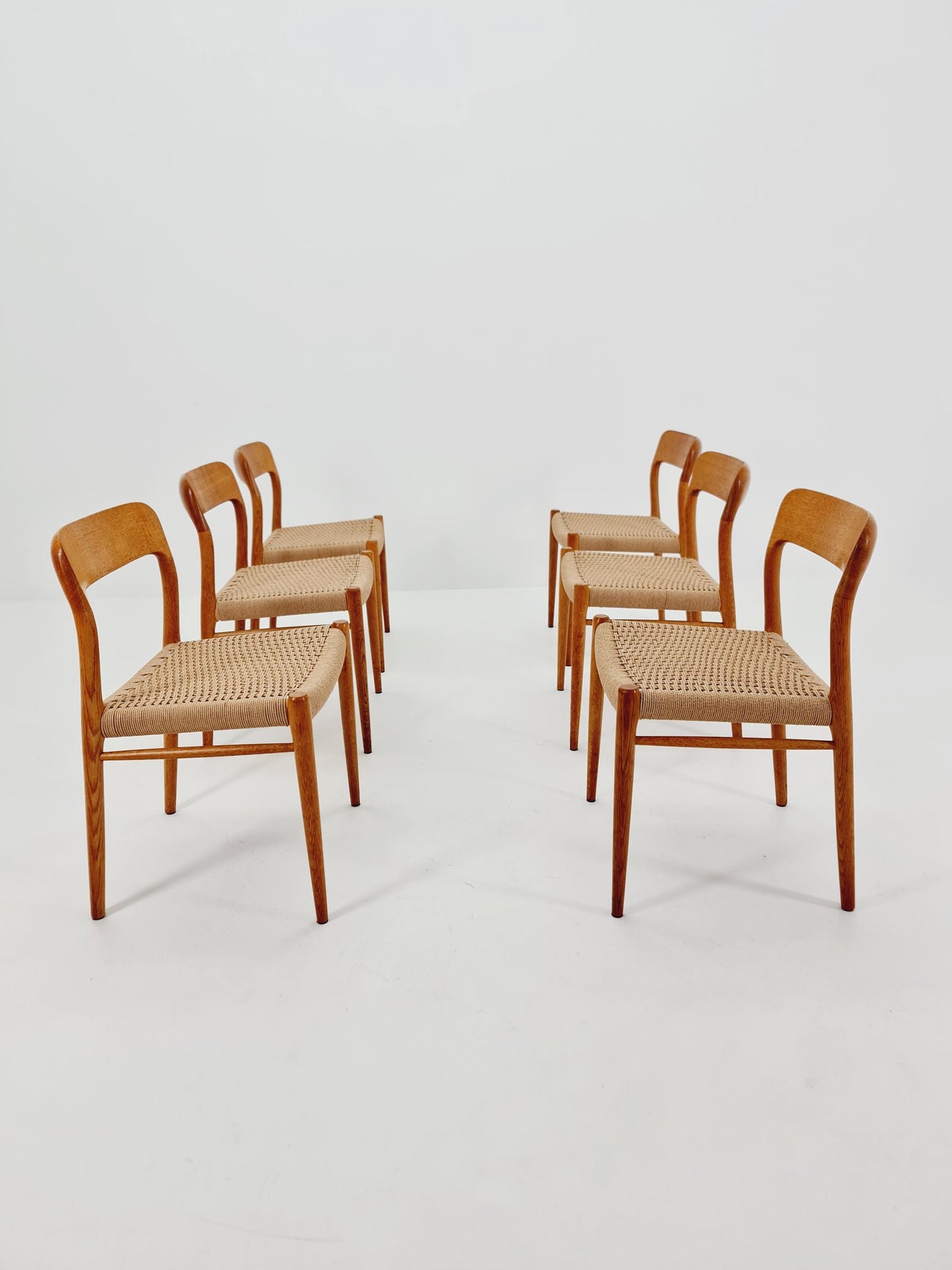 1 of 7 MidCentury Danish Oak Dining Chairs Niels O.Moller, 1960s,