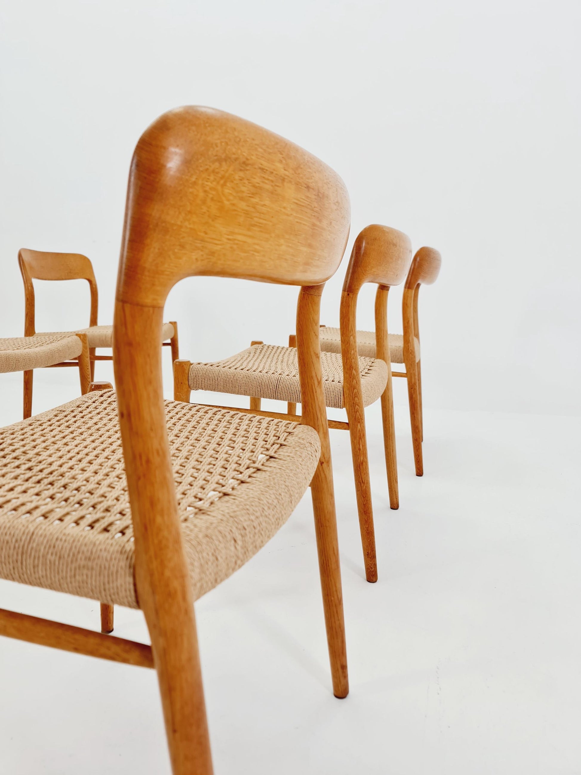 1 of 7 MidCentury Danish Oak Dining Chairs Niels O.Moller, 1960s,