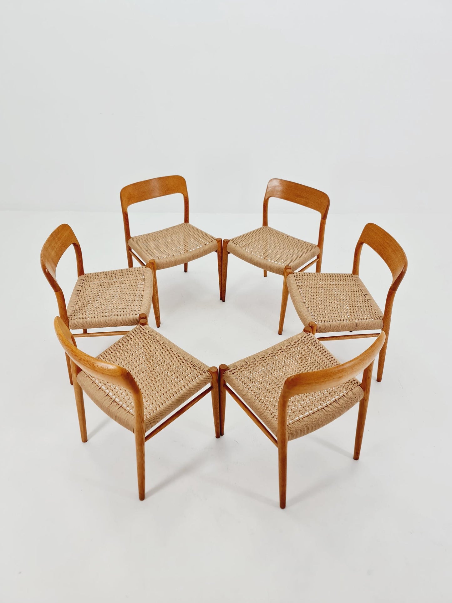 1 of 7 MidCentury Danish Oak Dining Chairs Niels O.Moller, 1960s,