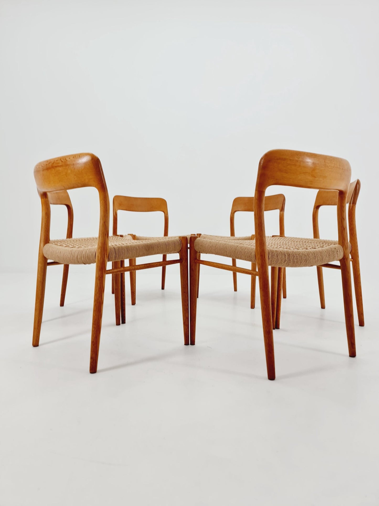 1 of 7 MidCentury Danish Oak Dining Chairs Niels O.Moller, 1960s,