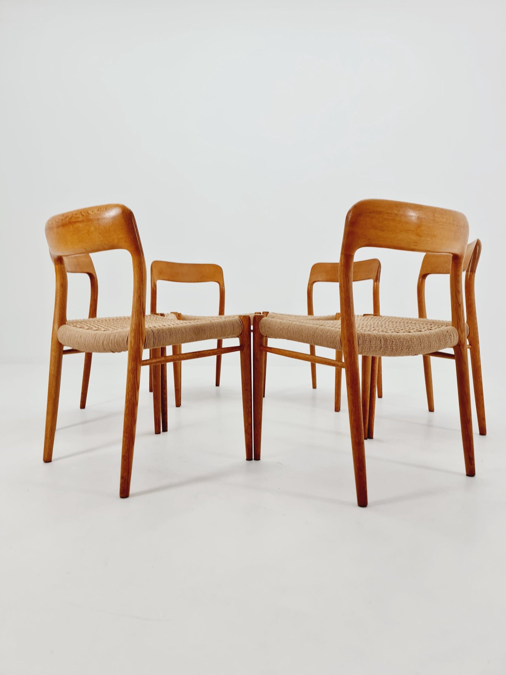 1 of 7 MidCentury Danish Oak Dining Chairs Niels O.Moller, 1960s,