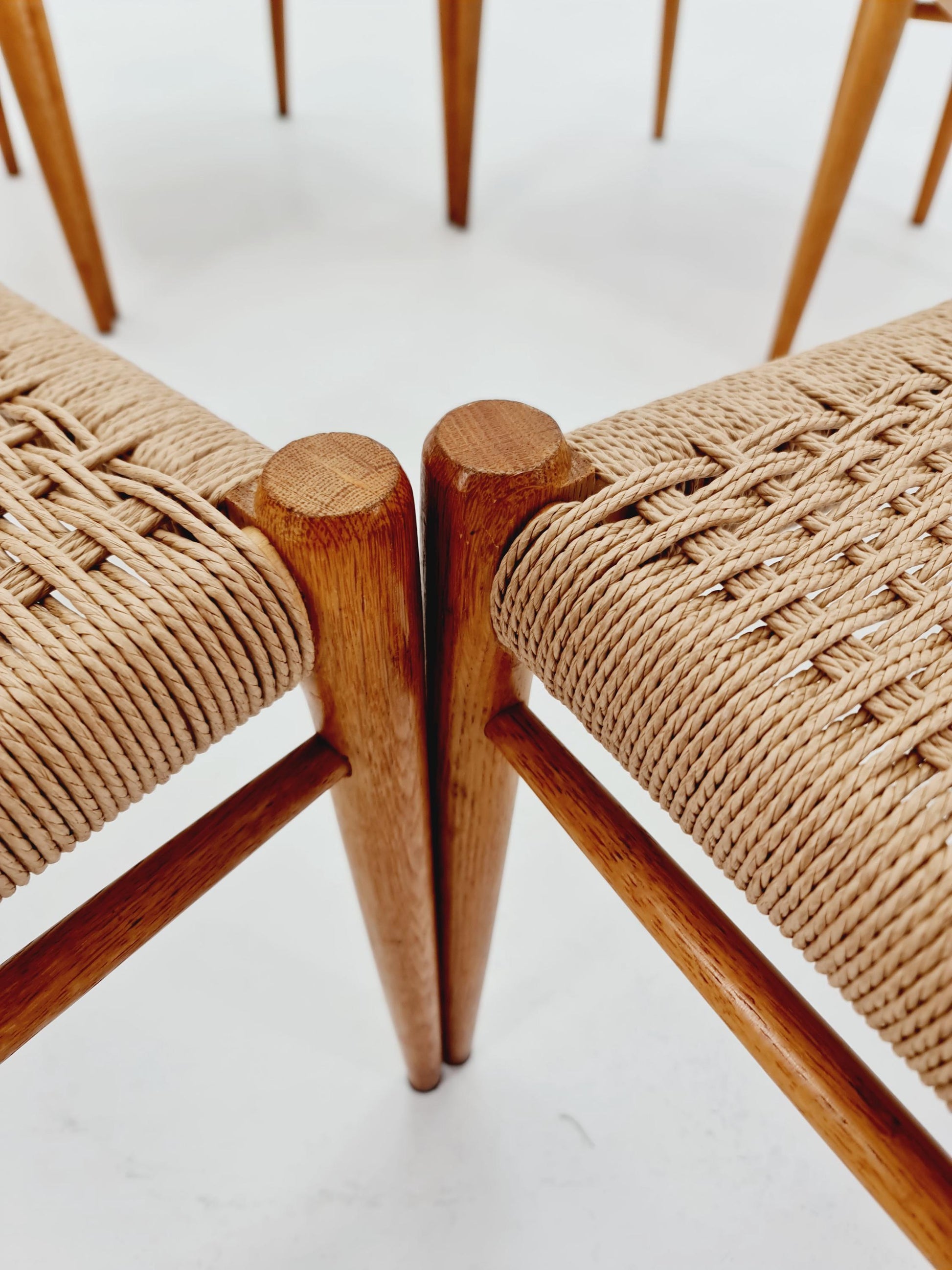1 of 7 MidCentury Danish Oak Dining Chairs Niels O.Moller, 1960s,