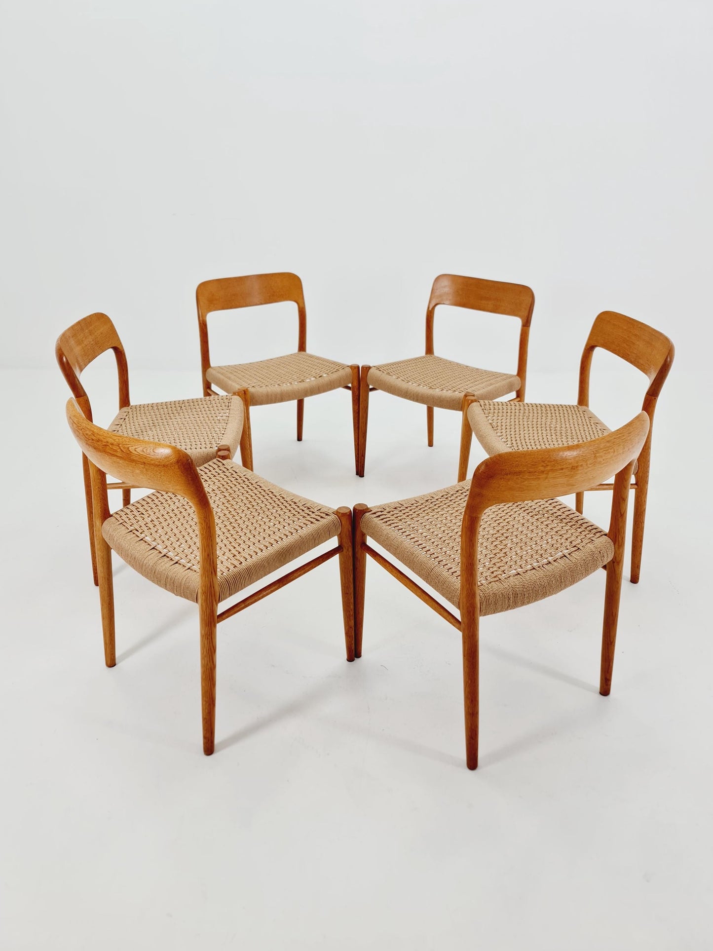 MidCentury Danish Oak Dining Chairs Niels O.Moller, 1960s,Set of 6