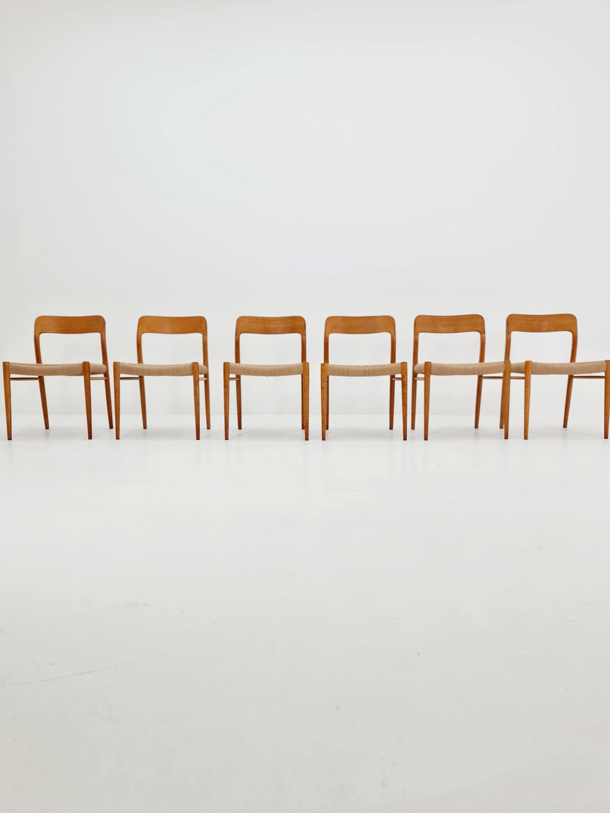MidCentury Danish Oak Dining Chairs Niels O.Moller, 1960s,Set of 6