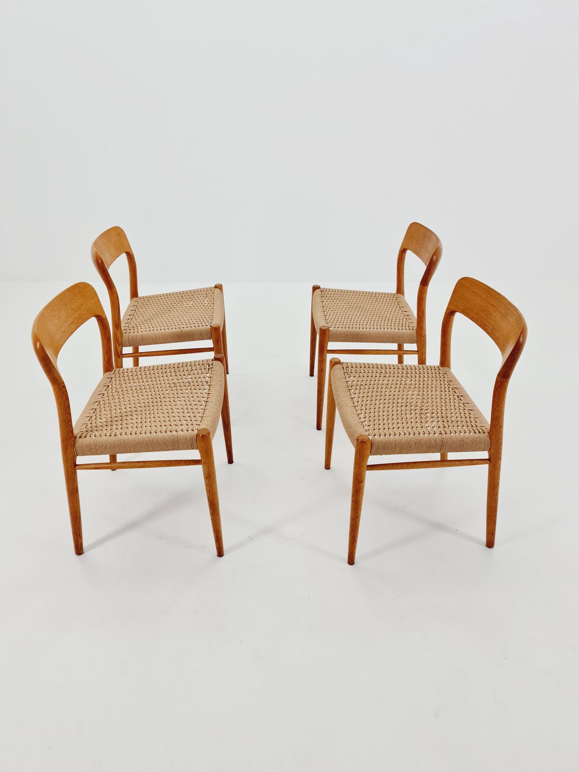 MidCentury Danish Oak Dining Chairs Niels O.Moller, 1960s,Set of 4