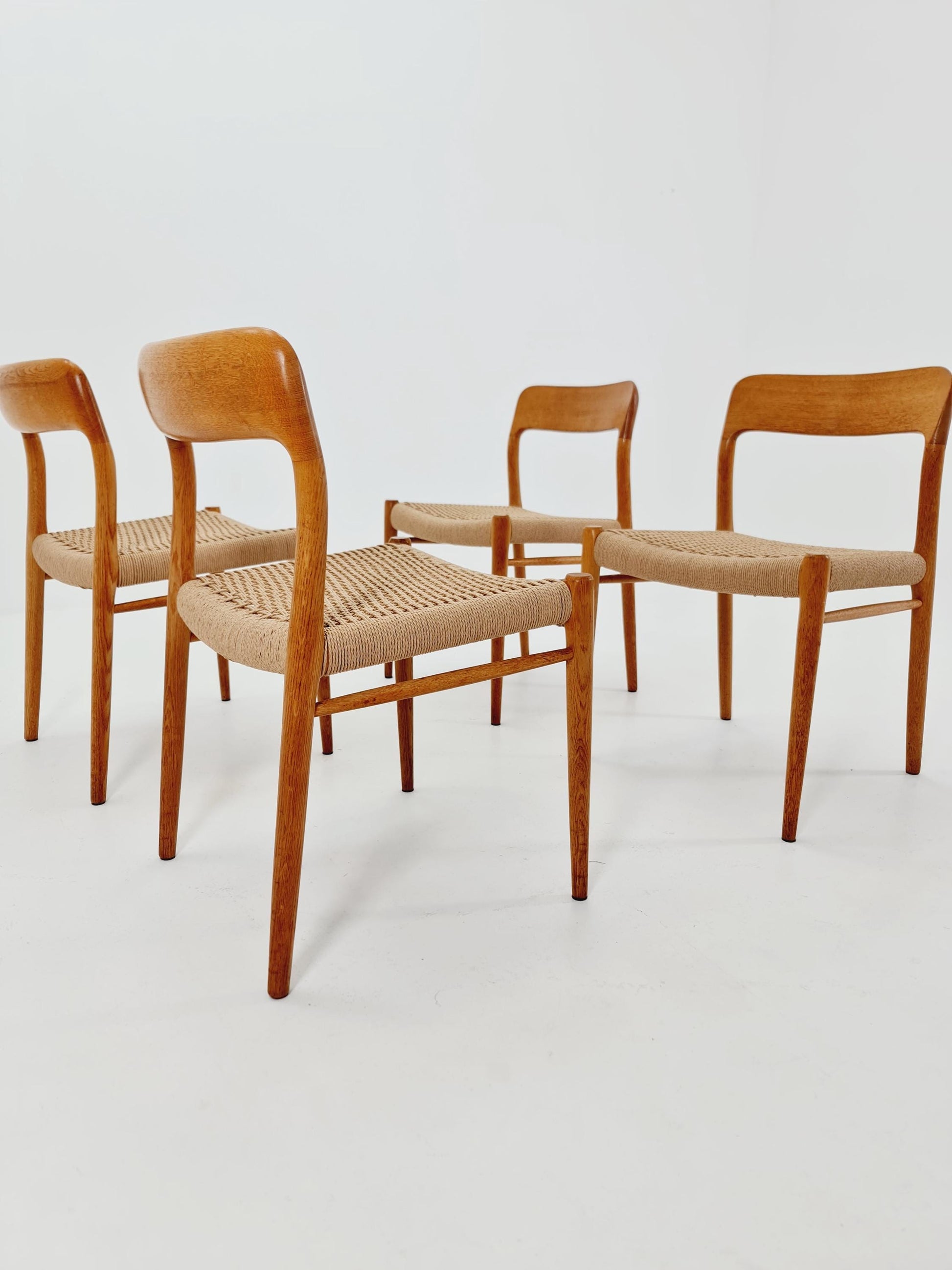 MidCentury Danish Oak Dining Chairs Niels O.Moller, 1960s,Set of 4