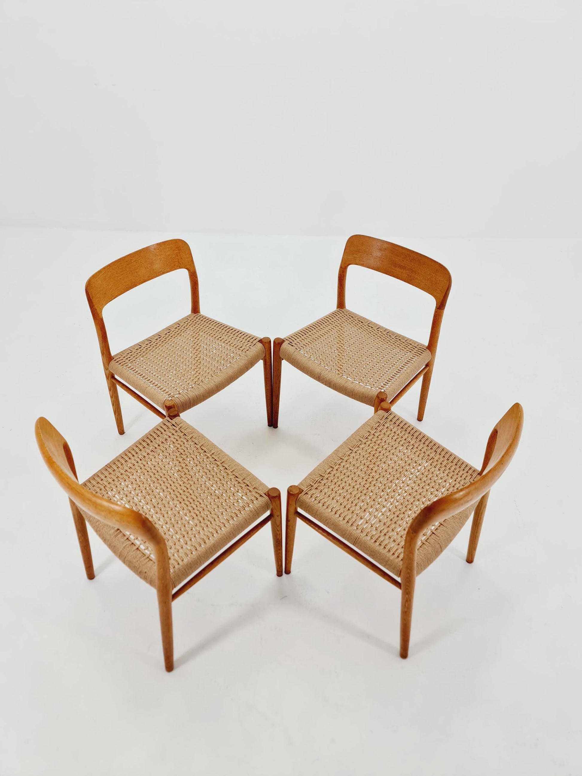 MidCentury Danish Oak Dining Chairs Niels O.Moller, 1960s,Set of 4