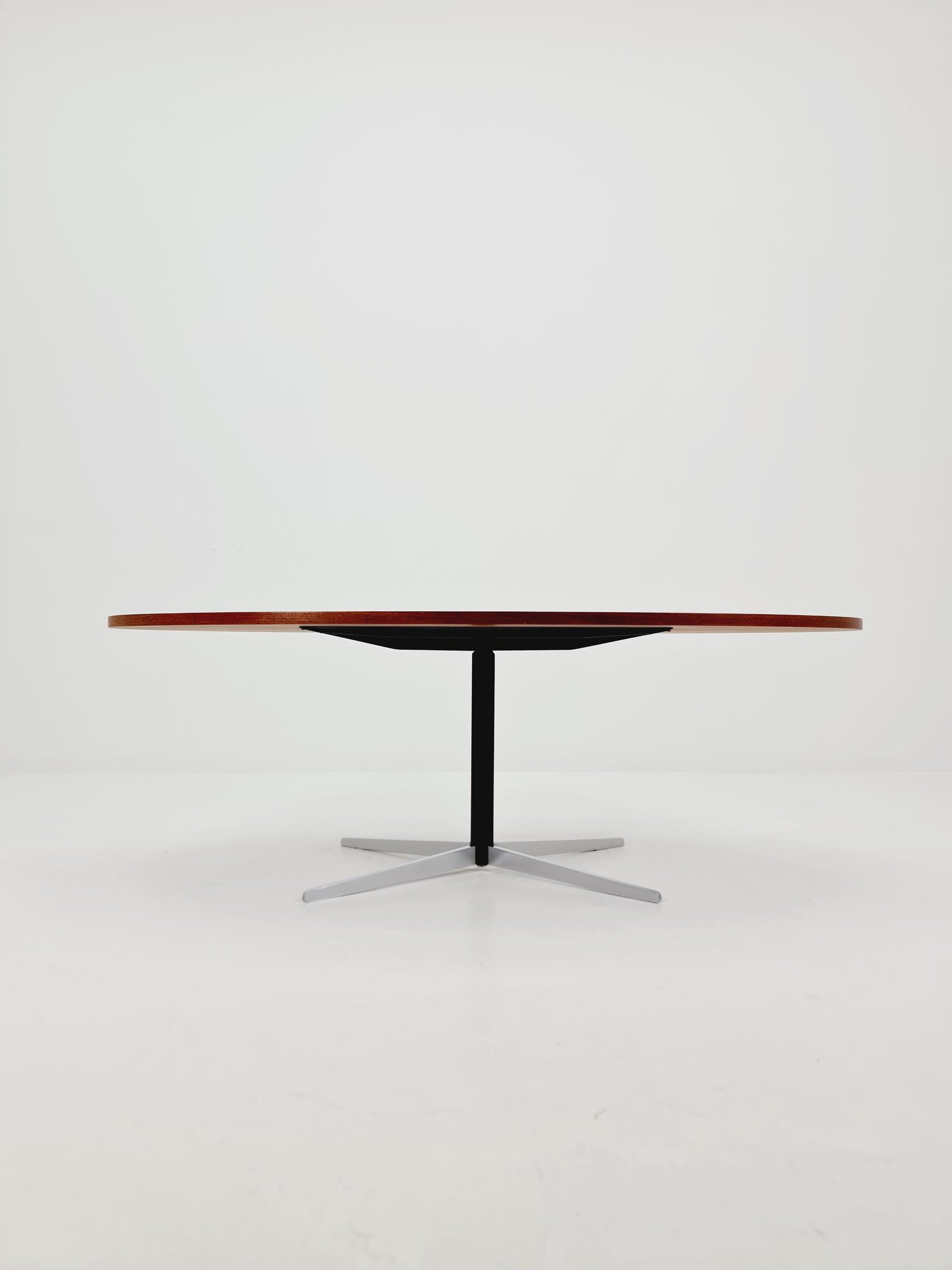 vintage teak Oval coffe table by Wilhelm Renz 1950