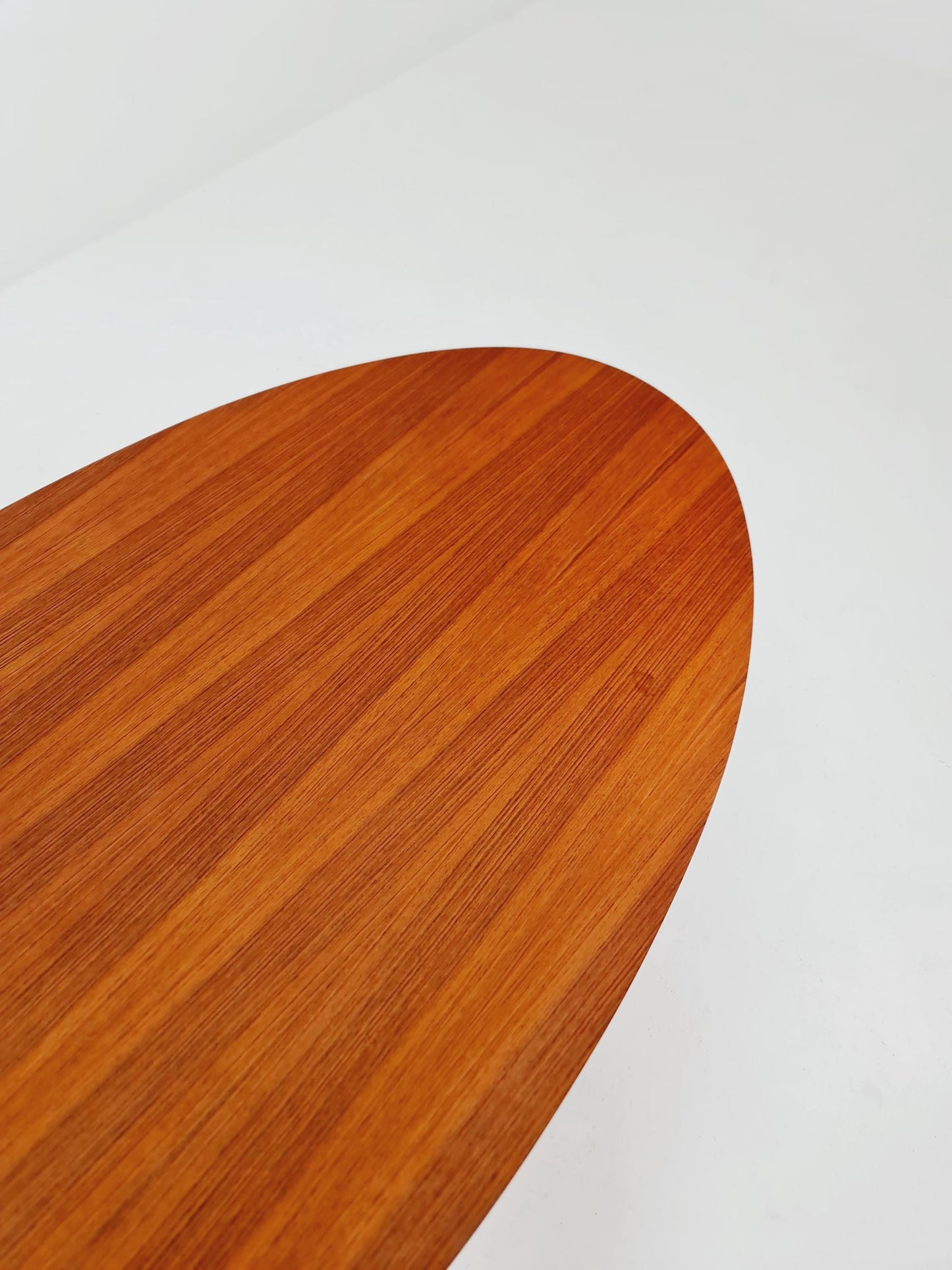 vintage teak Oval coffe table by Wilhelm Renz 1950