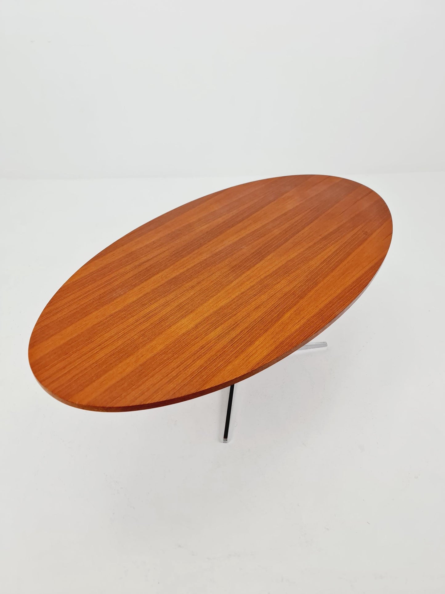 vintage teak Oval coffe table by Wilhelm Renz 1950