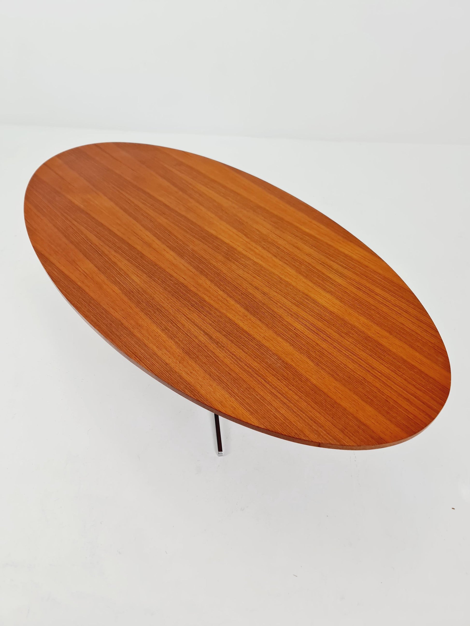 vintage teak Oval coffe table by Wilhelm Renz 1950