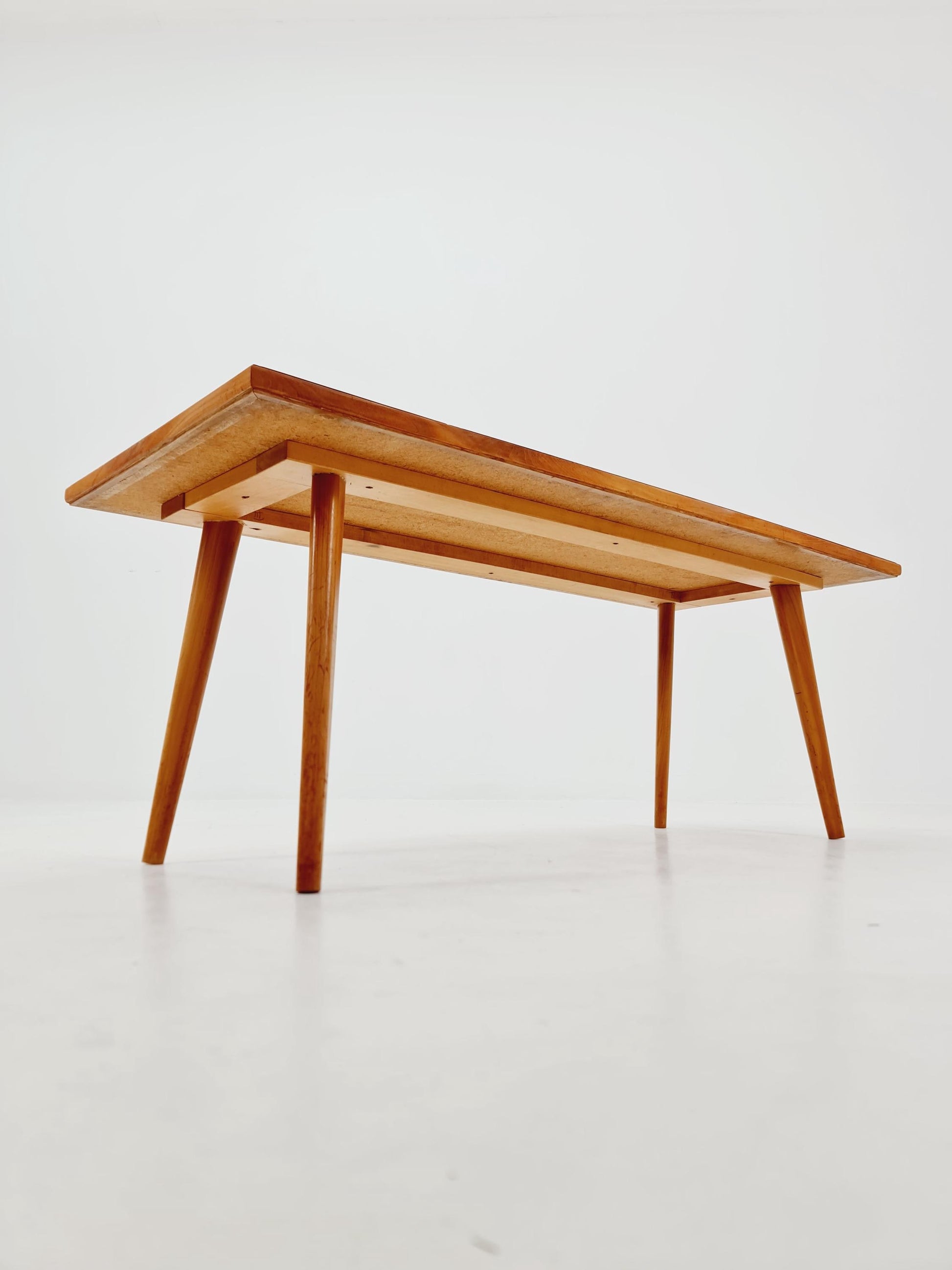 Unique mosaic & solid Wood coffee table 1950s