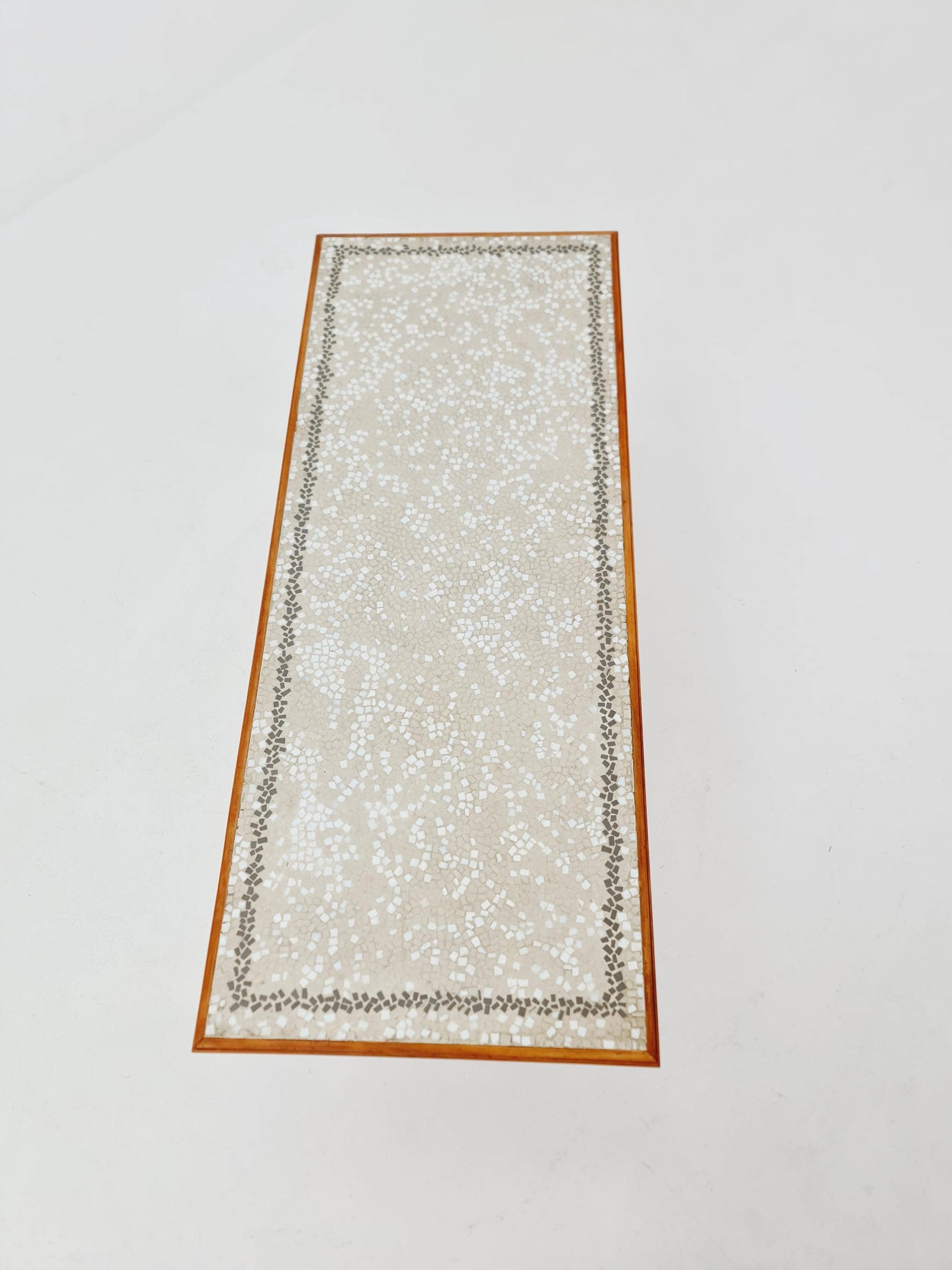 Unique mosaic & solid Wood coffee table 1950s