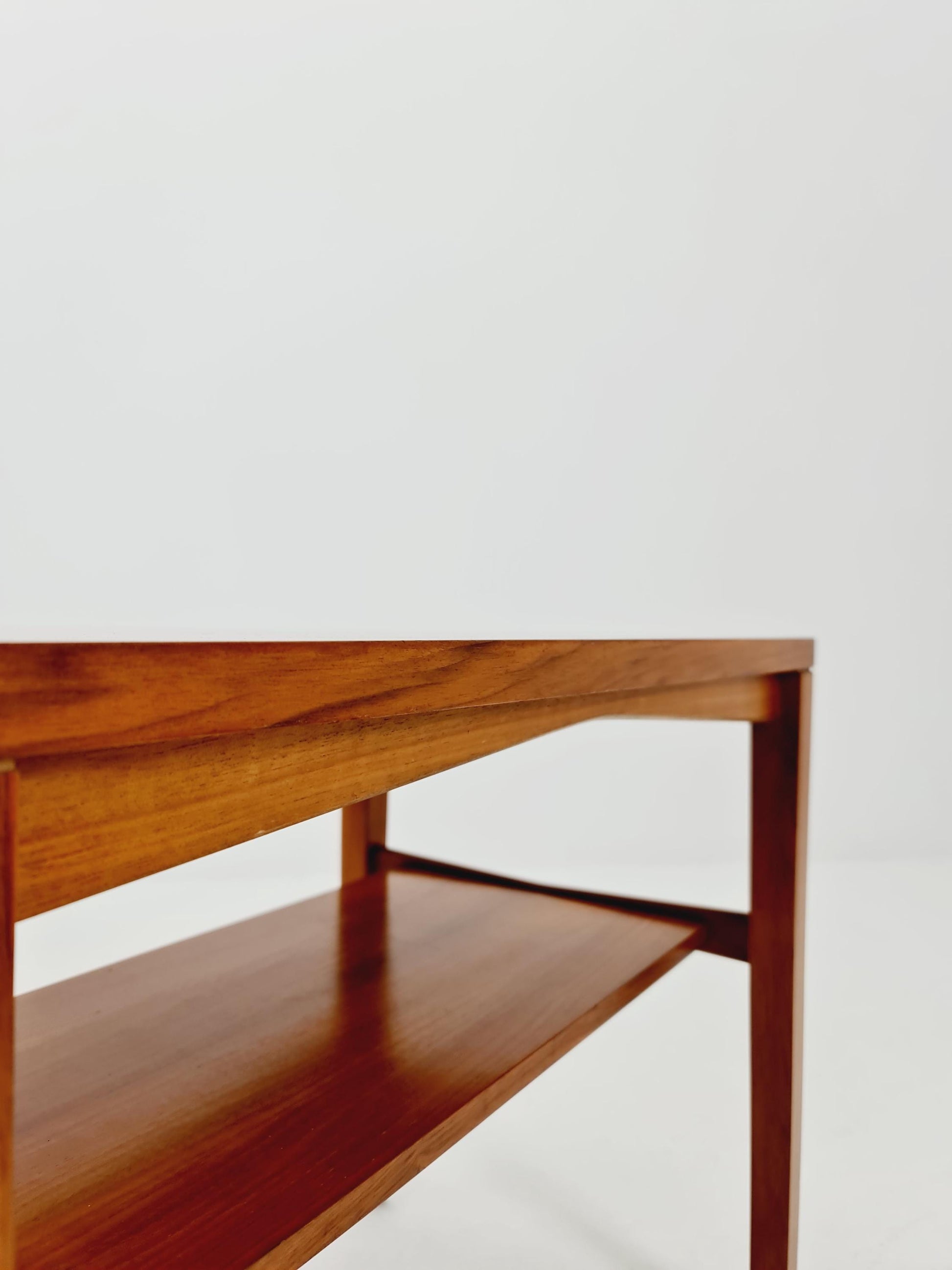 Vintage German mid century trolley bar cart in Walnut By Wilhelm Renz , 1960s