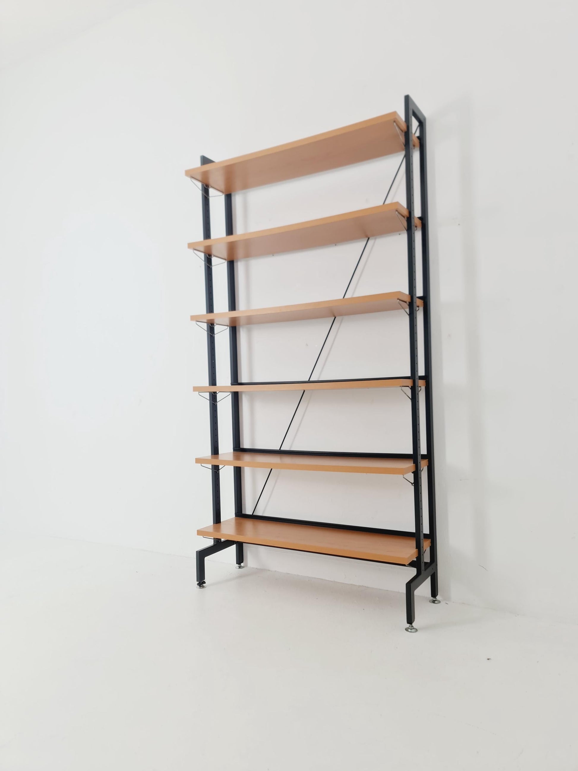 Vintage String shelf system formica & metal Olof Pira Sweden, 1990s