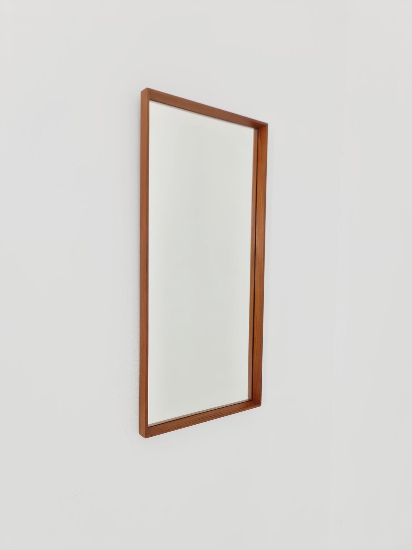 Teak Danish mid-century Modern wall-mounted mirror, 1960s
