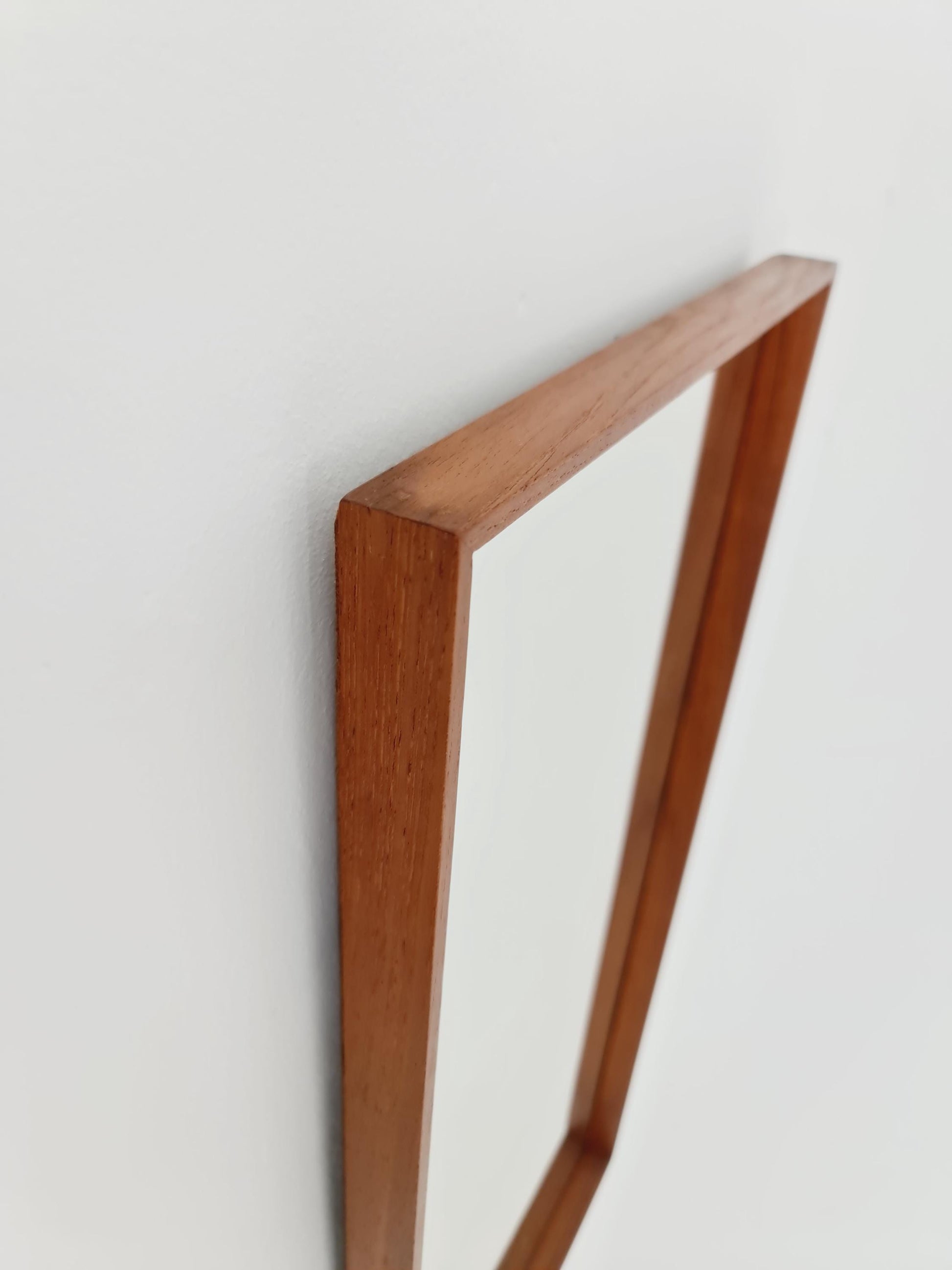 Teak Danish mid-century Modern wall-mounted mirror, 1960s