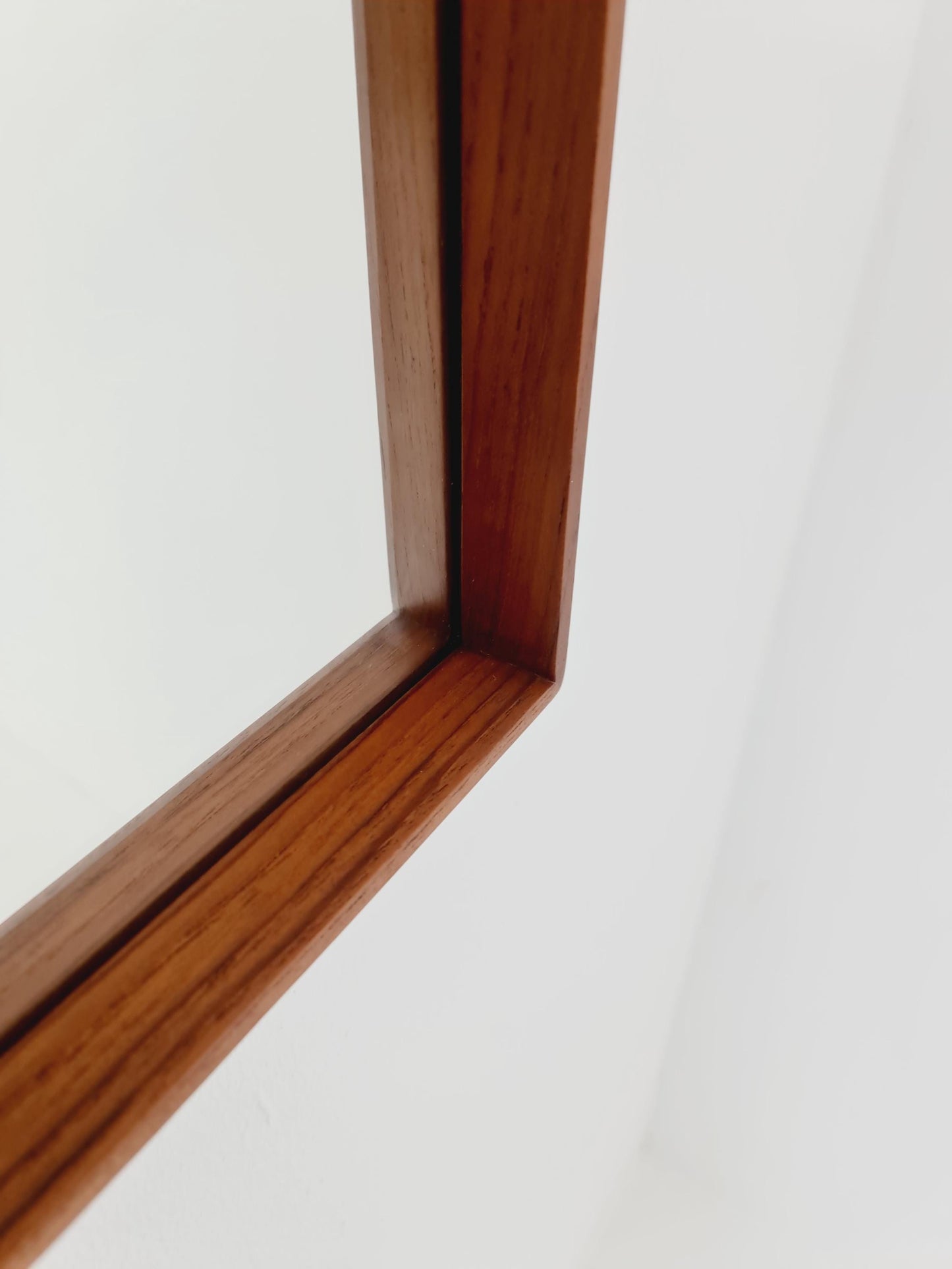 Teak Danish mid-century Modern wall-mounted mirror, 1960s