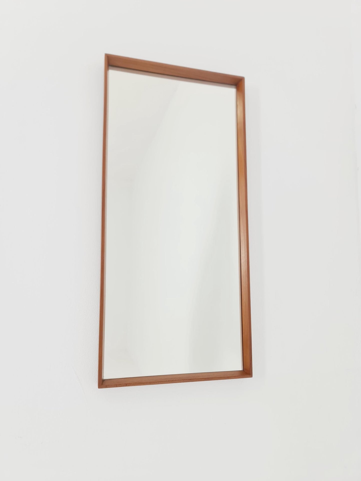 Teak Danish mid-century Modern wall-mounted mirror, 1960s