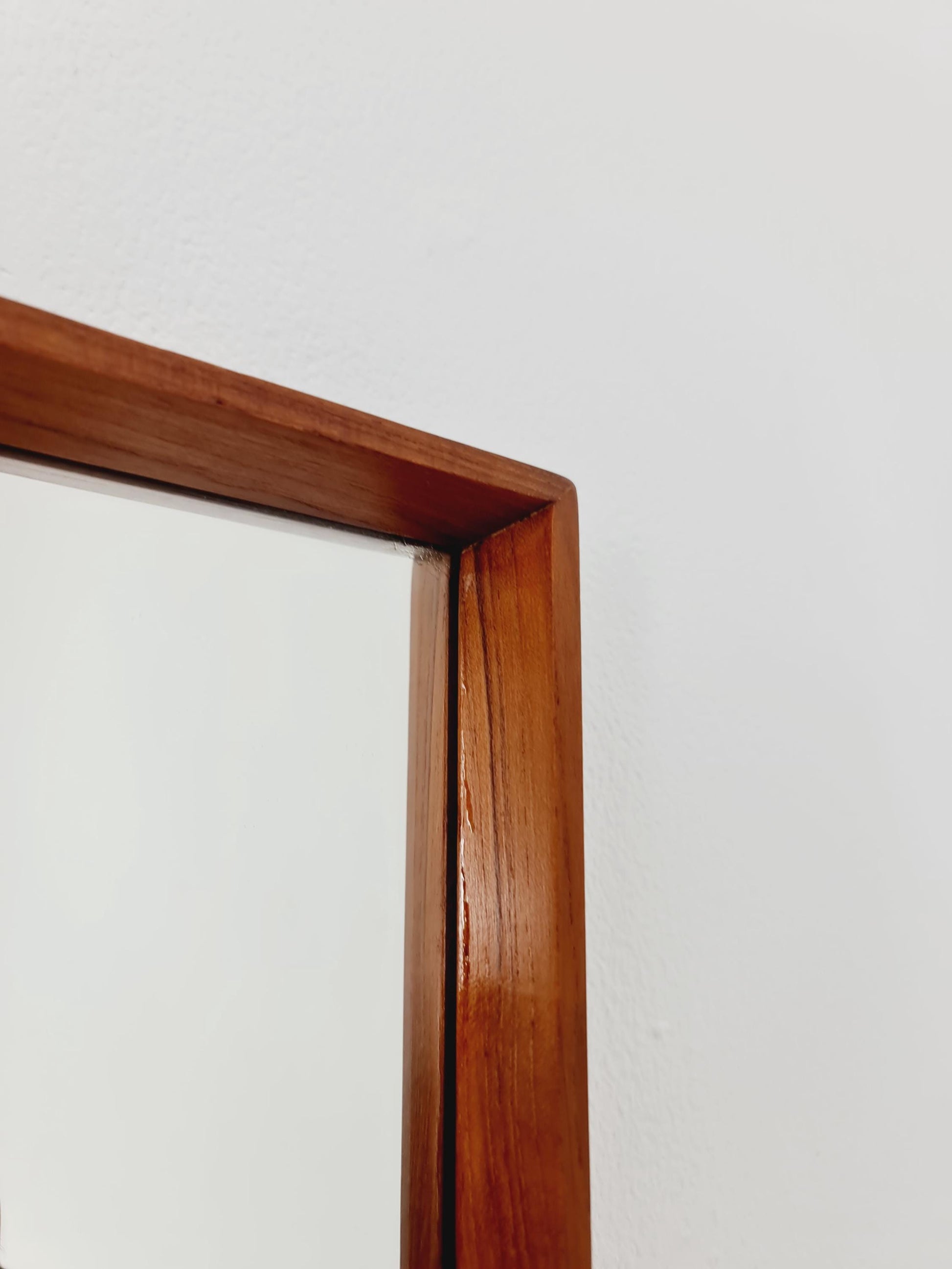 Teak Danish mid-century Modern wall-mounted mirror, 1960s