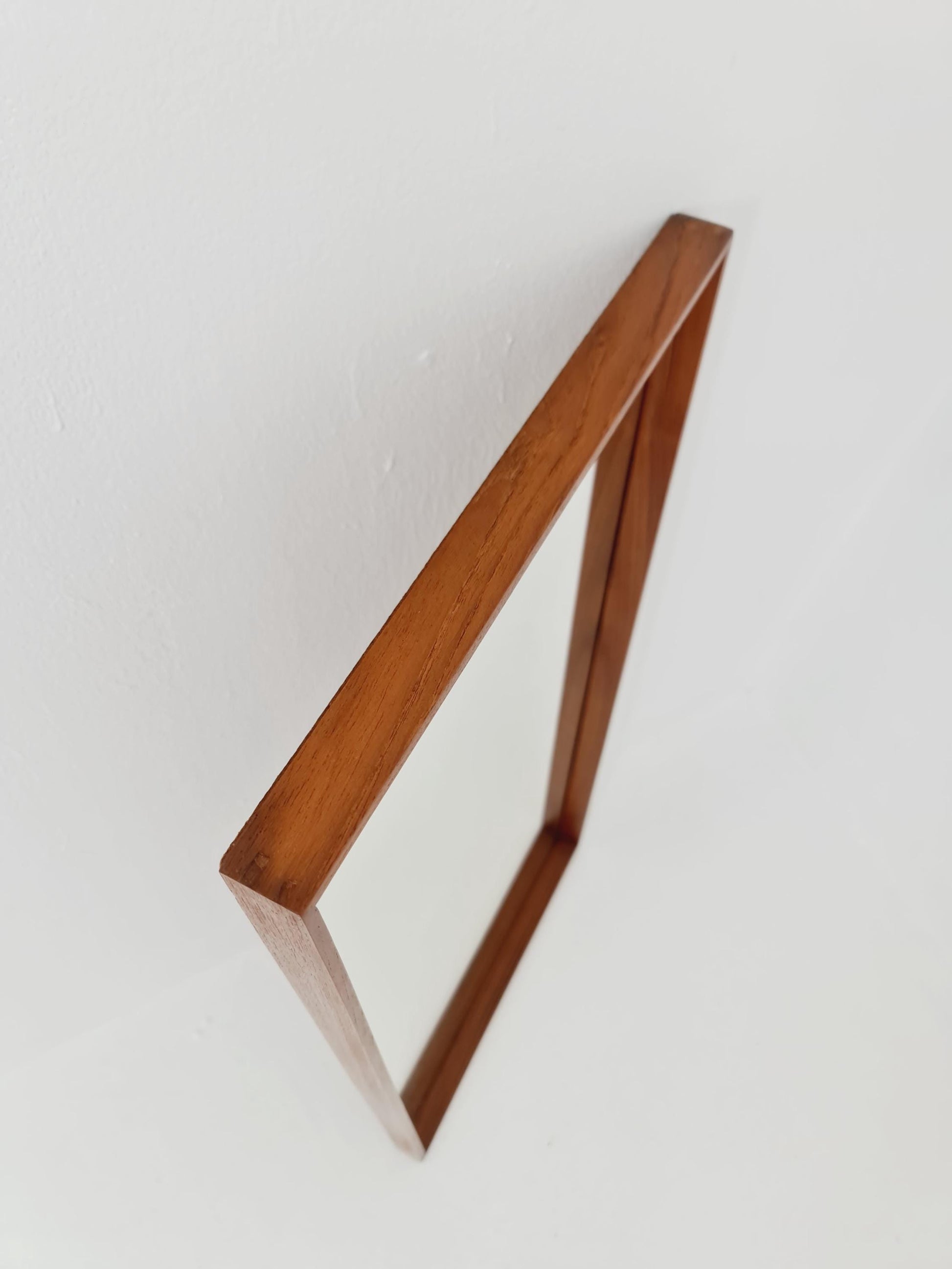 Teak Danish mid-century Modern wall-mounted mirror, 1960s