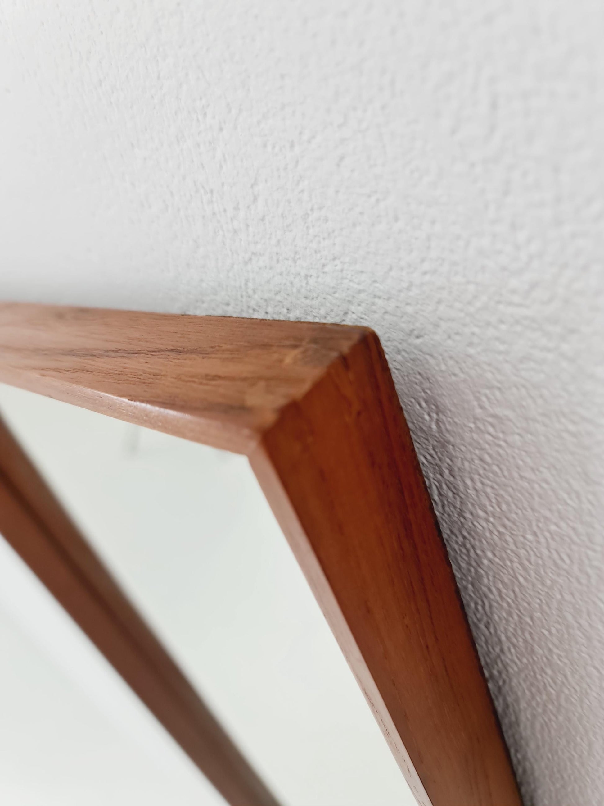 Teak Danish mid-century Modern wall-mounted mirror, 1960s