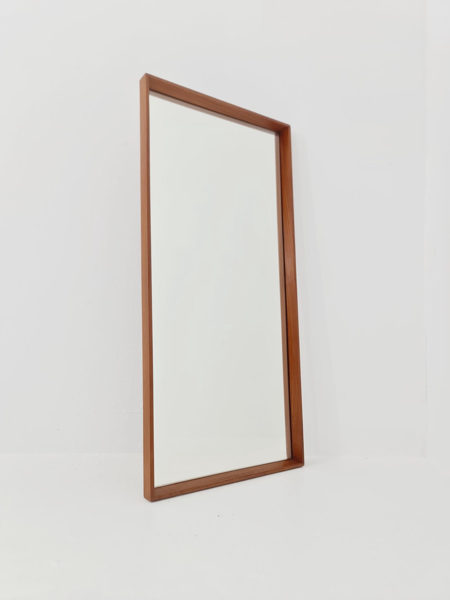Teak Danish mid-century Modern wall-mounted mirror, 1960s