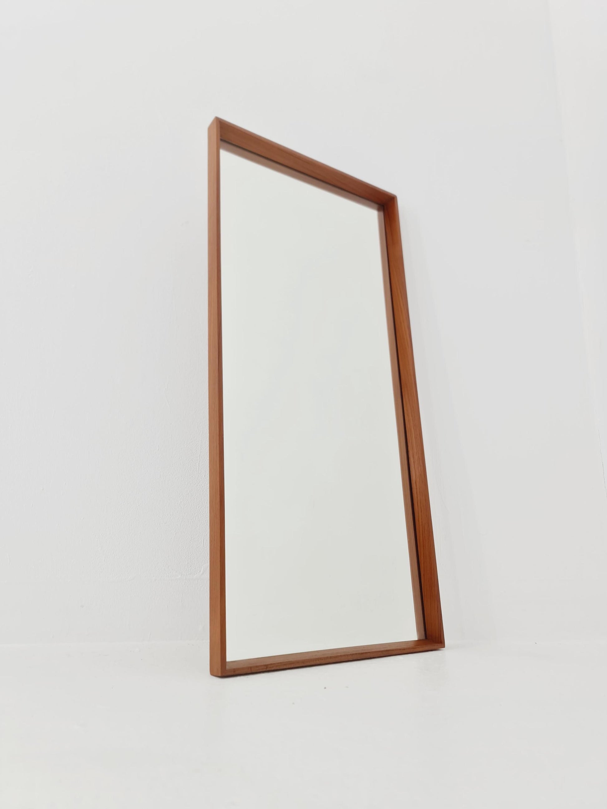Teak Danish mid-century Modern wall-mounted mirror, 1960s
