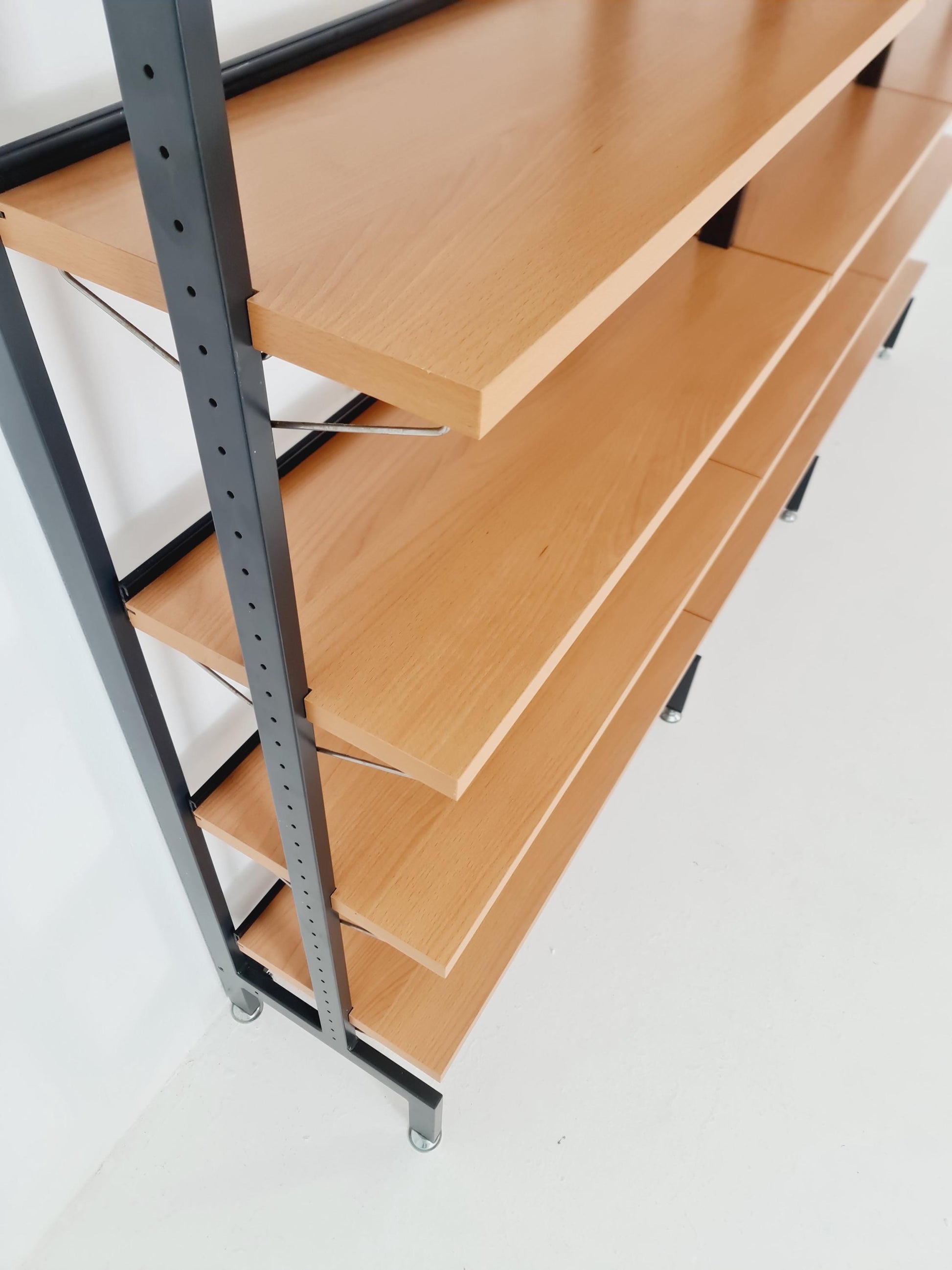 Vintage String shelf system formica & metal Olof Pira Sweden, 1990s