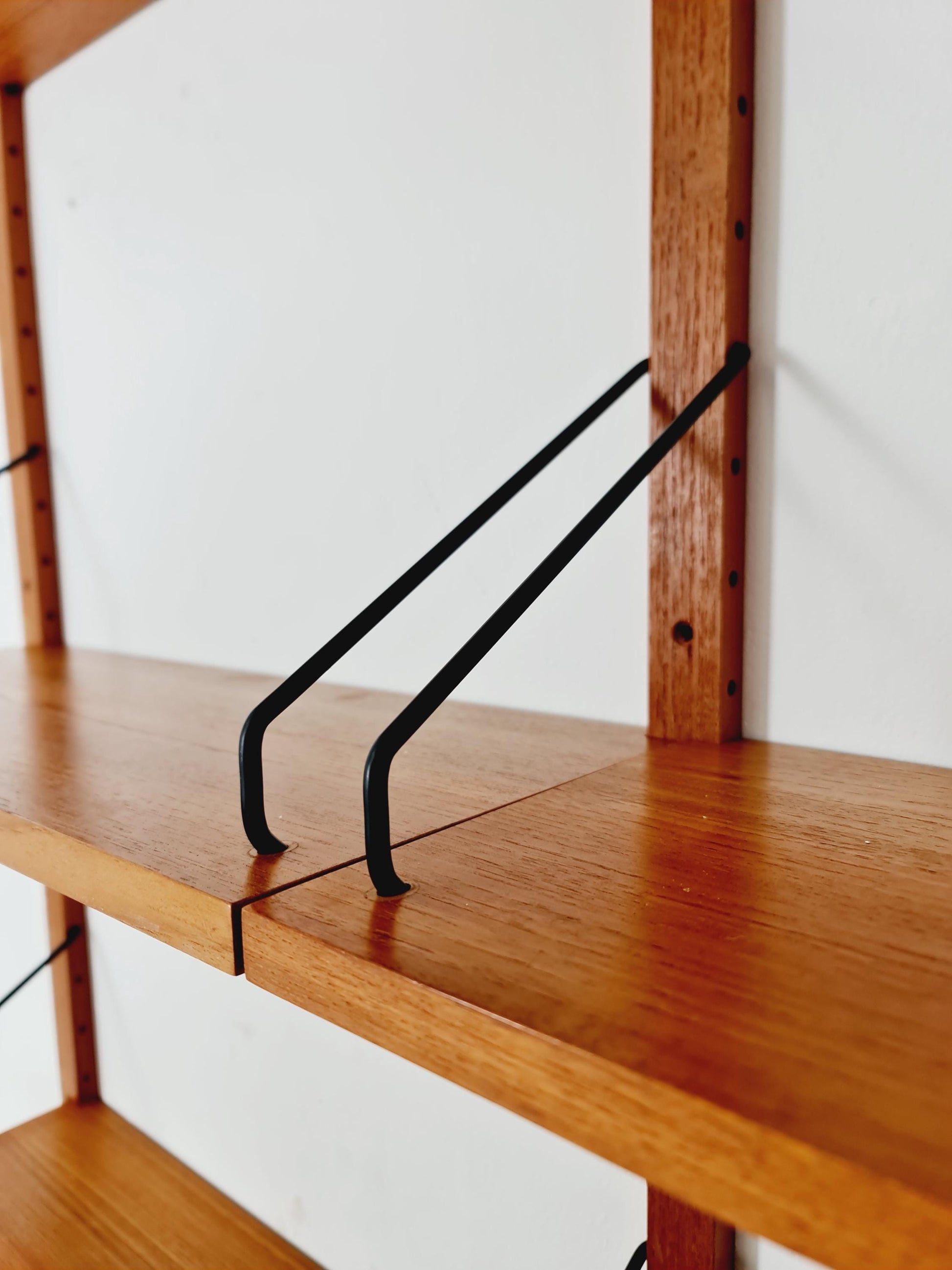 Midcentury Danish Teak Wall-Mounted Shelving Unit, by Royal for Poul Cadovius, 1960s
