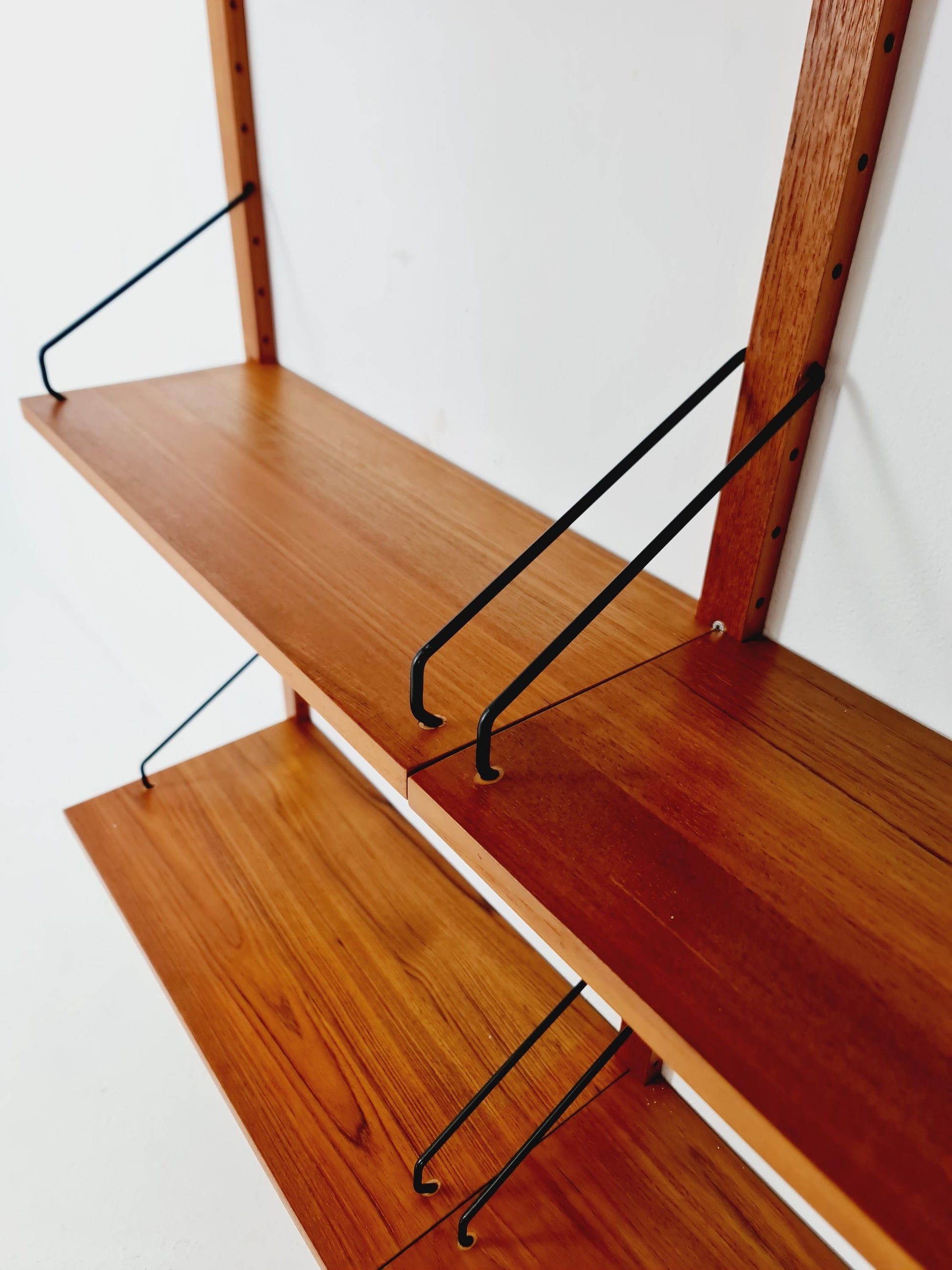 Midcentury Danish Teak Wall-Mounted Shelving Unit, by Royal for Poul Cadovius, 1960s
