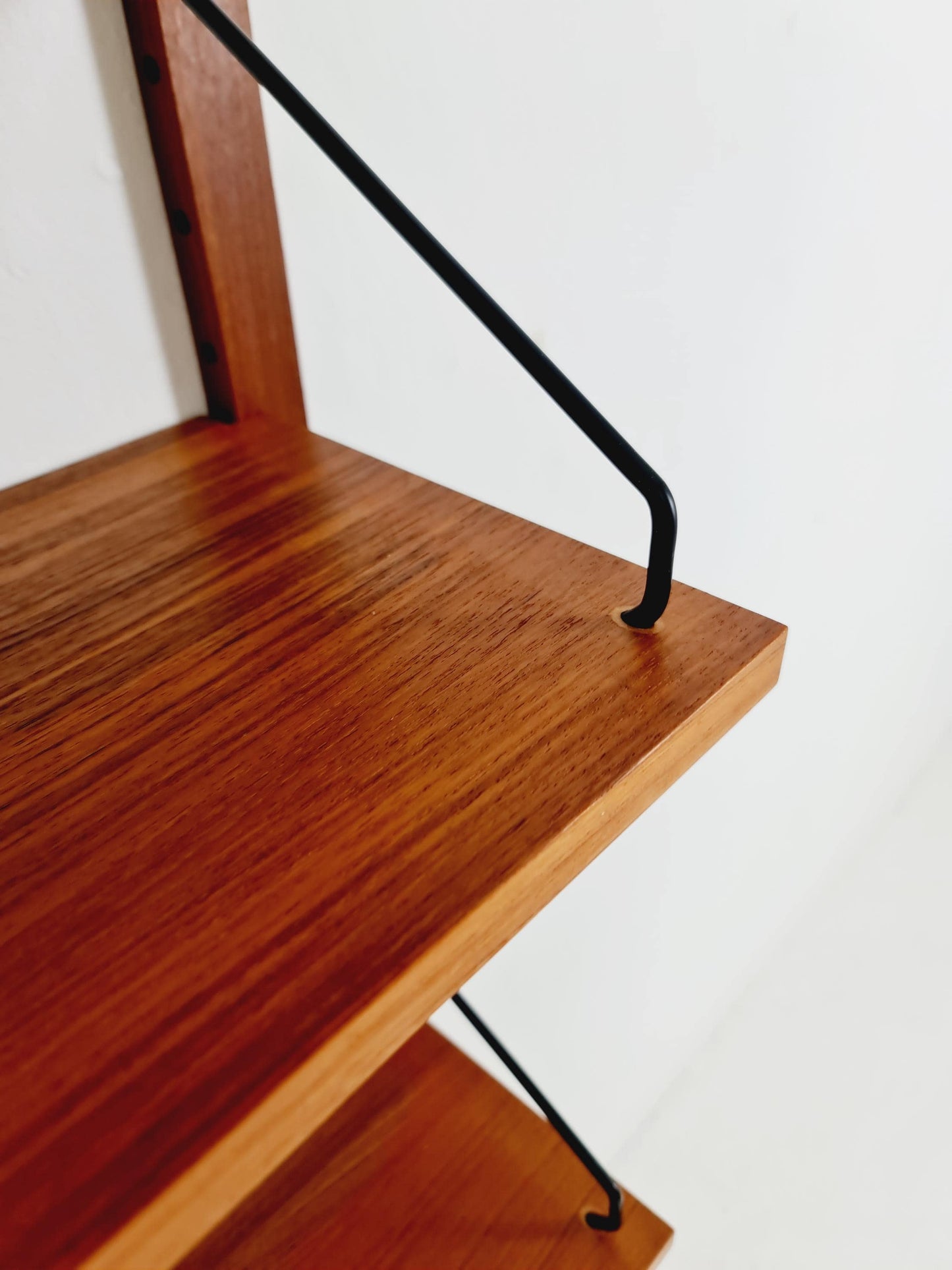 Midcentury Danish Teak Wall-Mounted Shelving Unit, by Royal for Poul Cadovius, 1960s