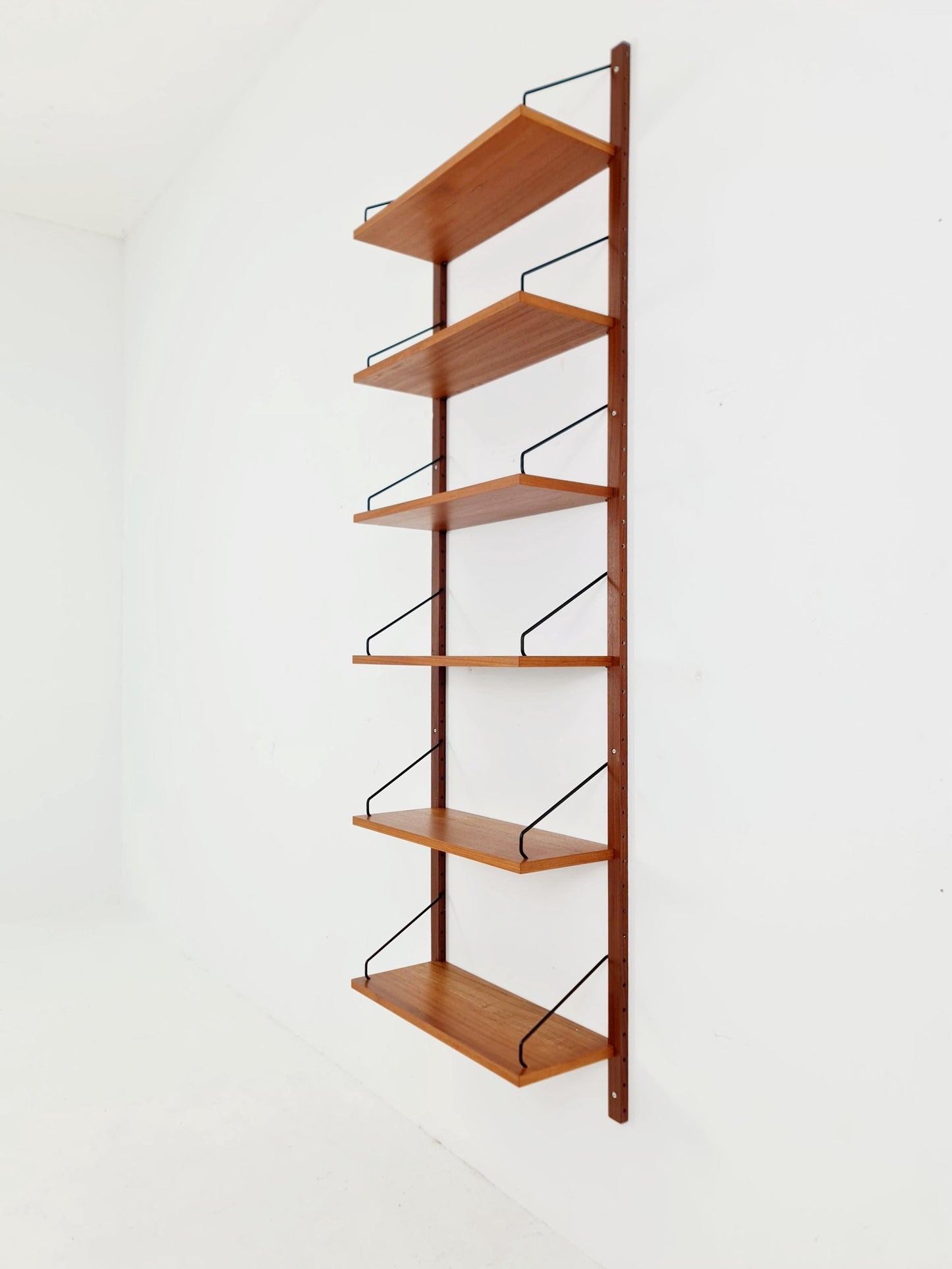 Midcentury Danish Teak Wall-Mounted Shelving Unit, by Royal for Poul Cadovius, 1960s