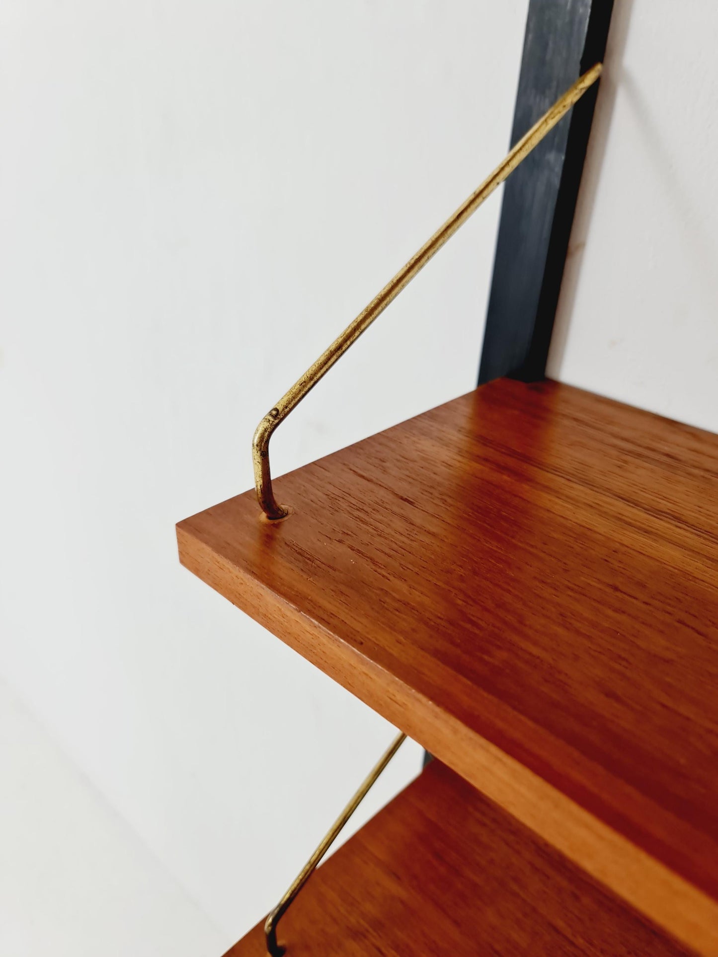 Midcentury Danish Teak Wall-Mounted Shelving Unit, by Royal for Poul Cadovius, 1960s