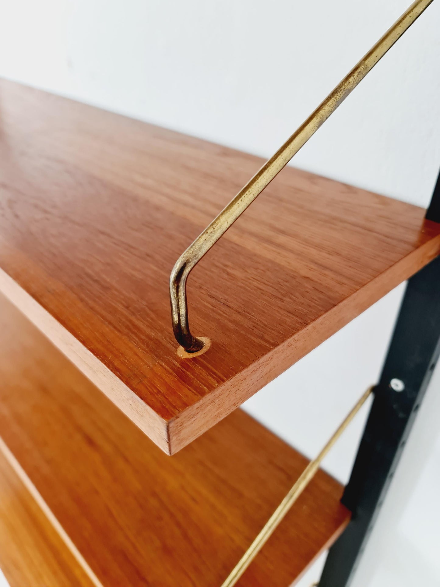 Midcentury Danish Teak Wall-Mounted Shelving Unit, by Royal for Poul Cadovius, 1960s
