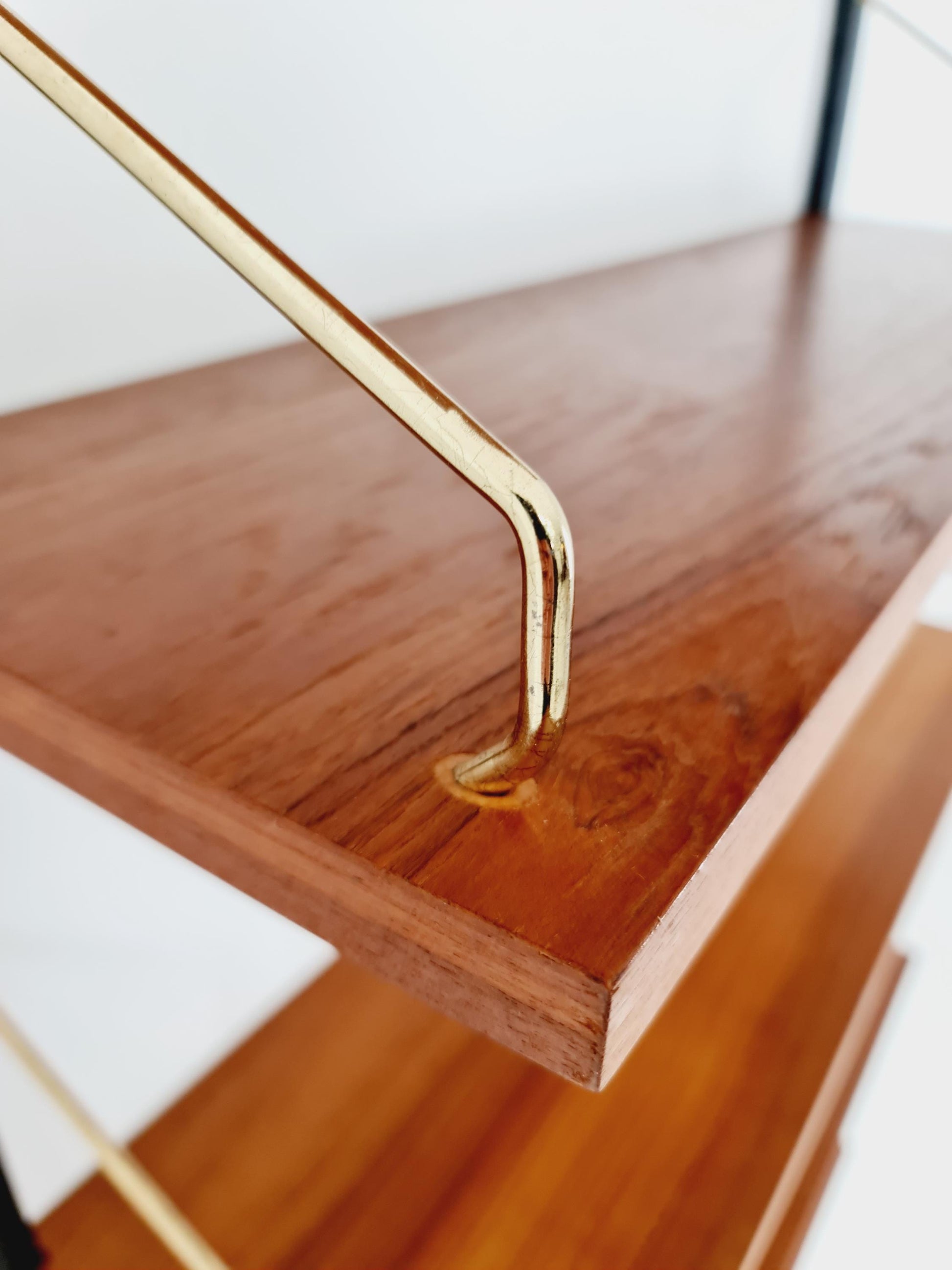 Midcentury Danish Teak Wall-Mounted Shelving Unit, by Royal for Poul Cadovius, 1960s