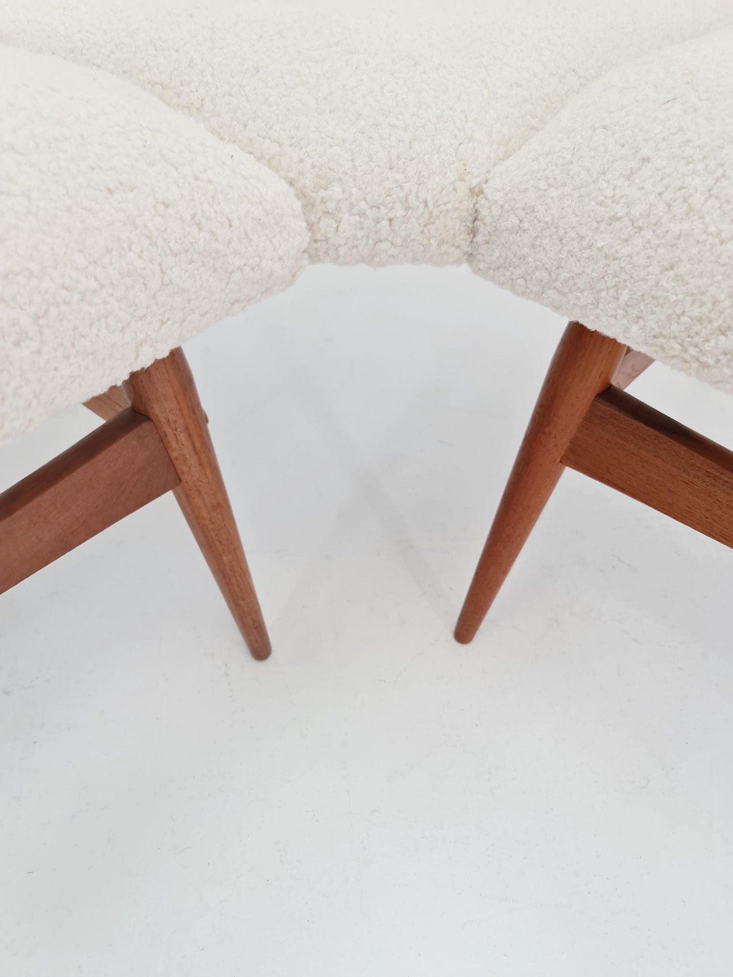 Mid century Danish Modern croner sofa in teak wood and Teddy Fabric 1960s