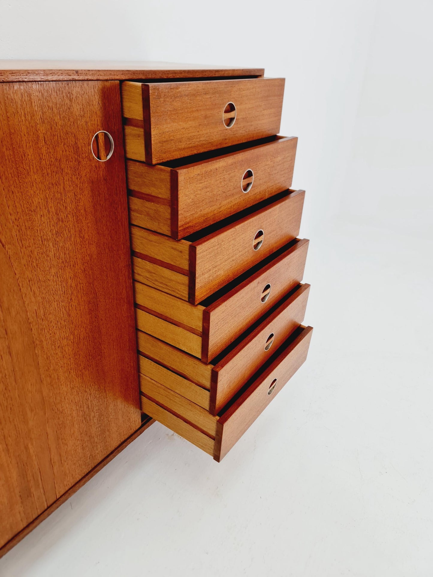 Vintage teak danish Highboard /chest of drawers By Bräntorps Fiesta library , 1960s