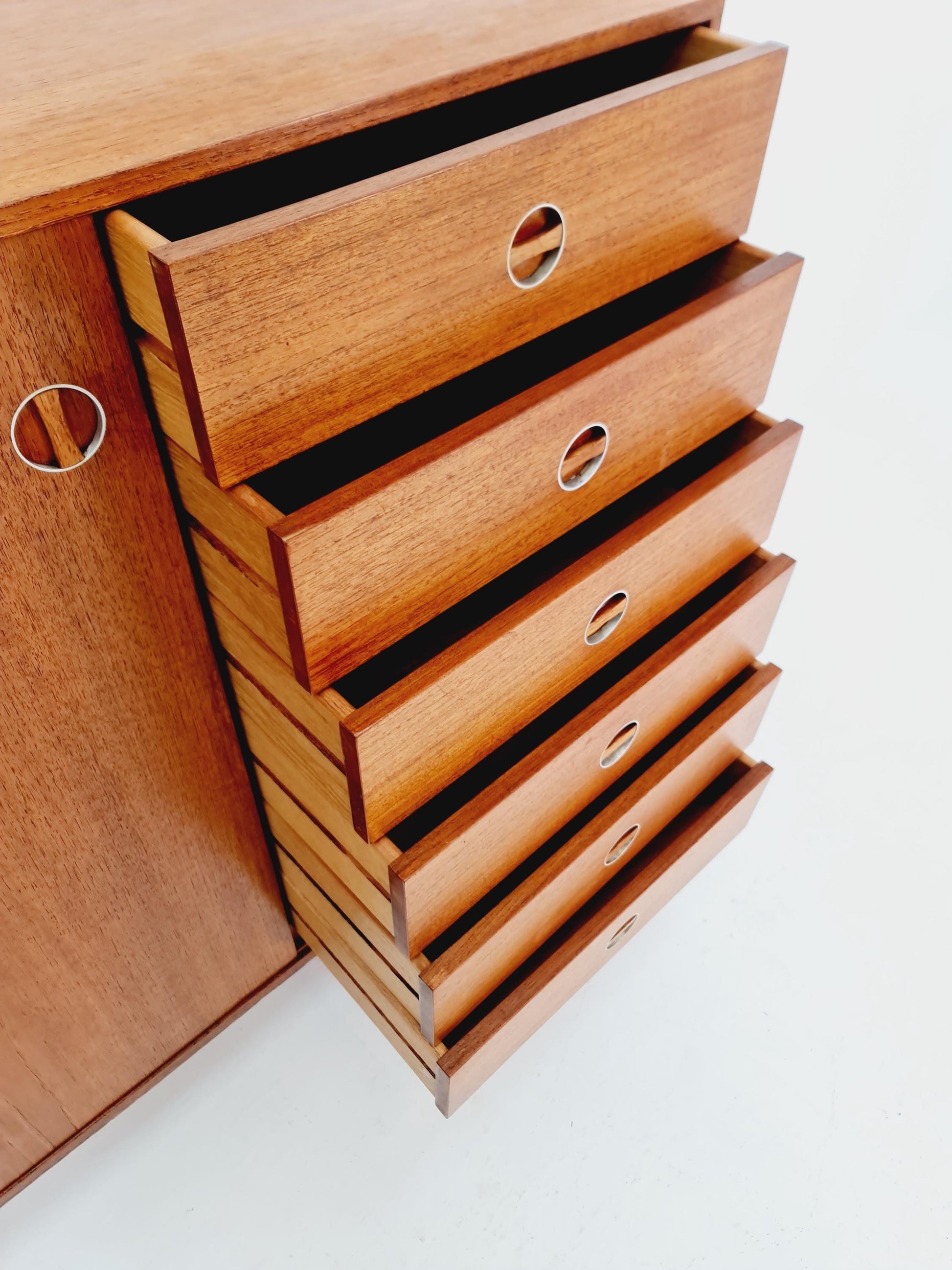 Vintage teak danish Highboard /chest of drawers By Bräntorps Fiesta library , 1960s